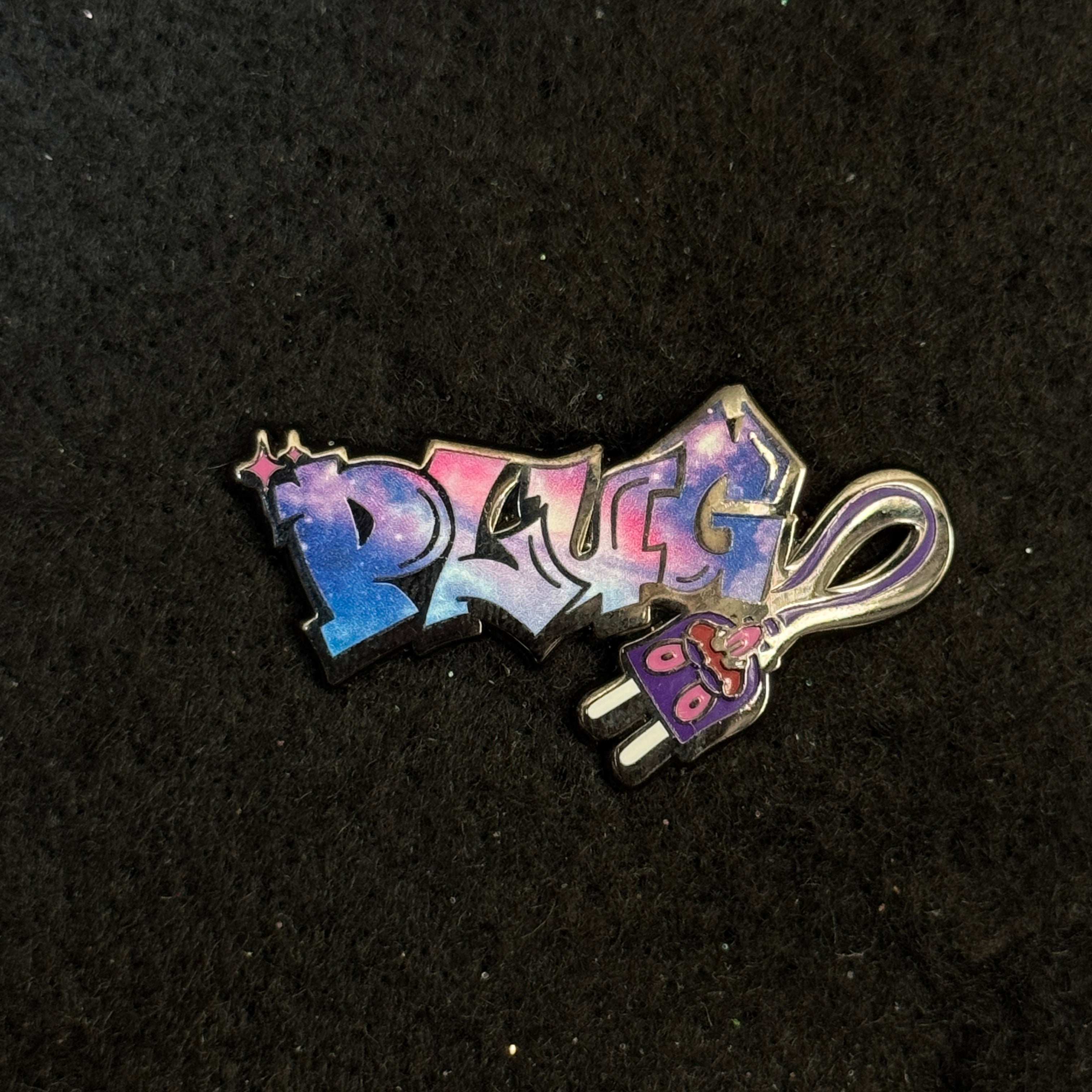 PLUG Purple Galaxy Graphic Pin