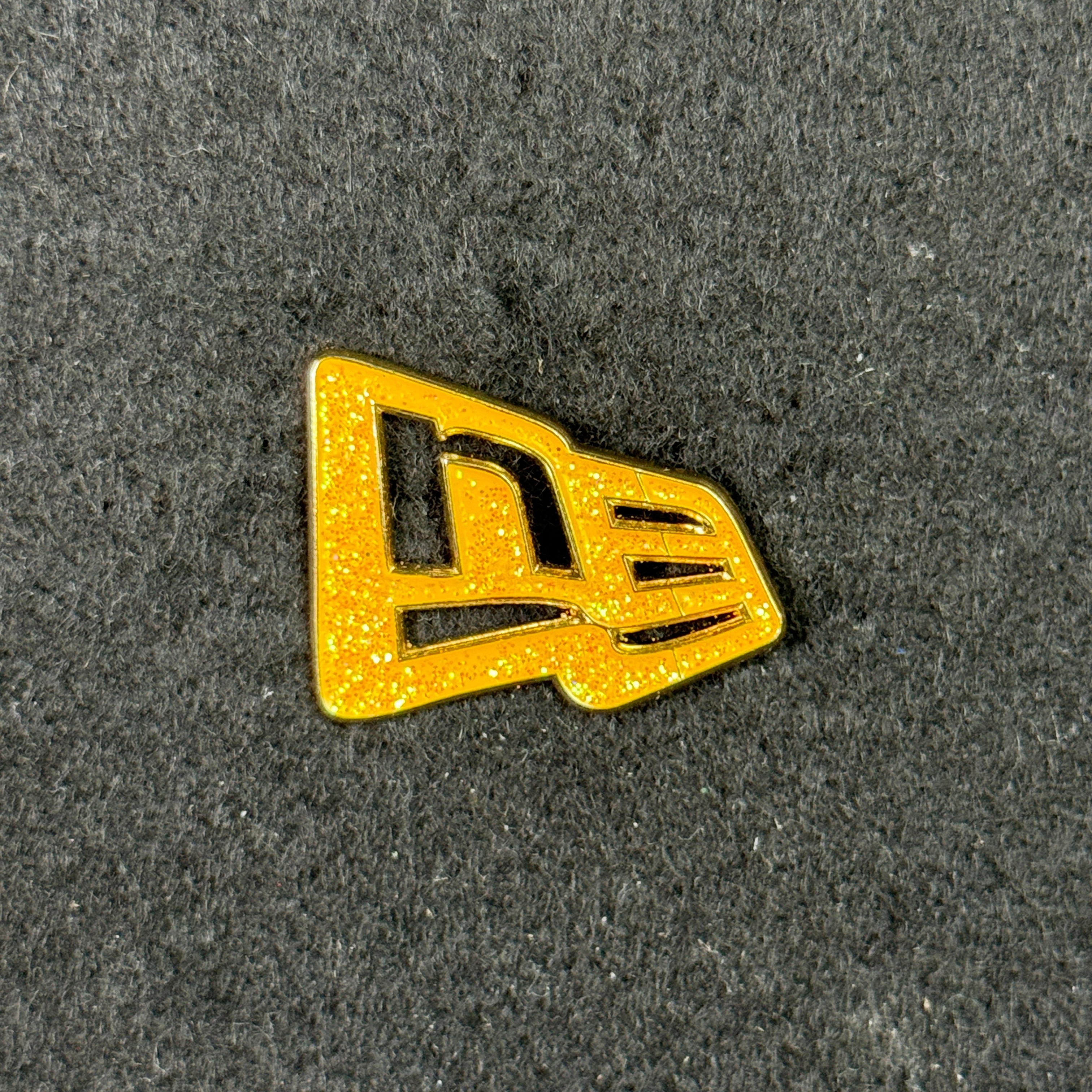 Yellow Glitter New Era Flag Pin