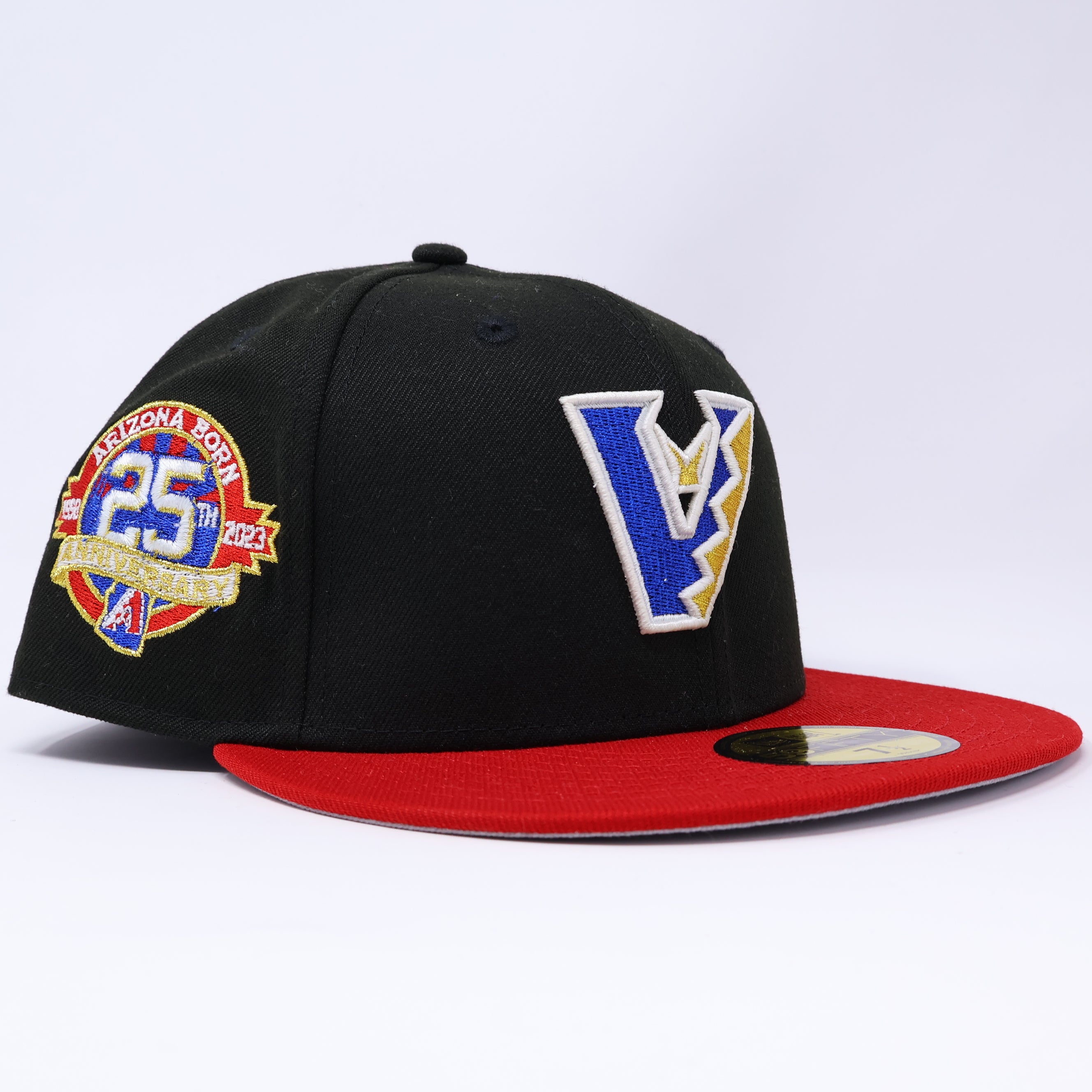 NWT 1/2 Black Arizona Diamondbacks 25th Anniversary 59fifty New Era Fitted Hat Cap