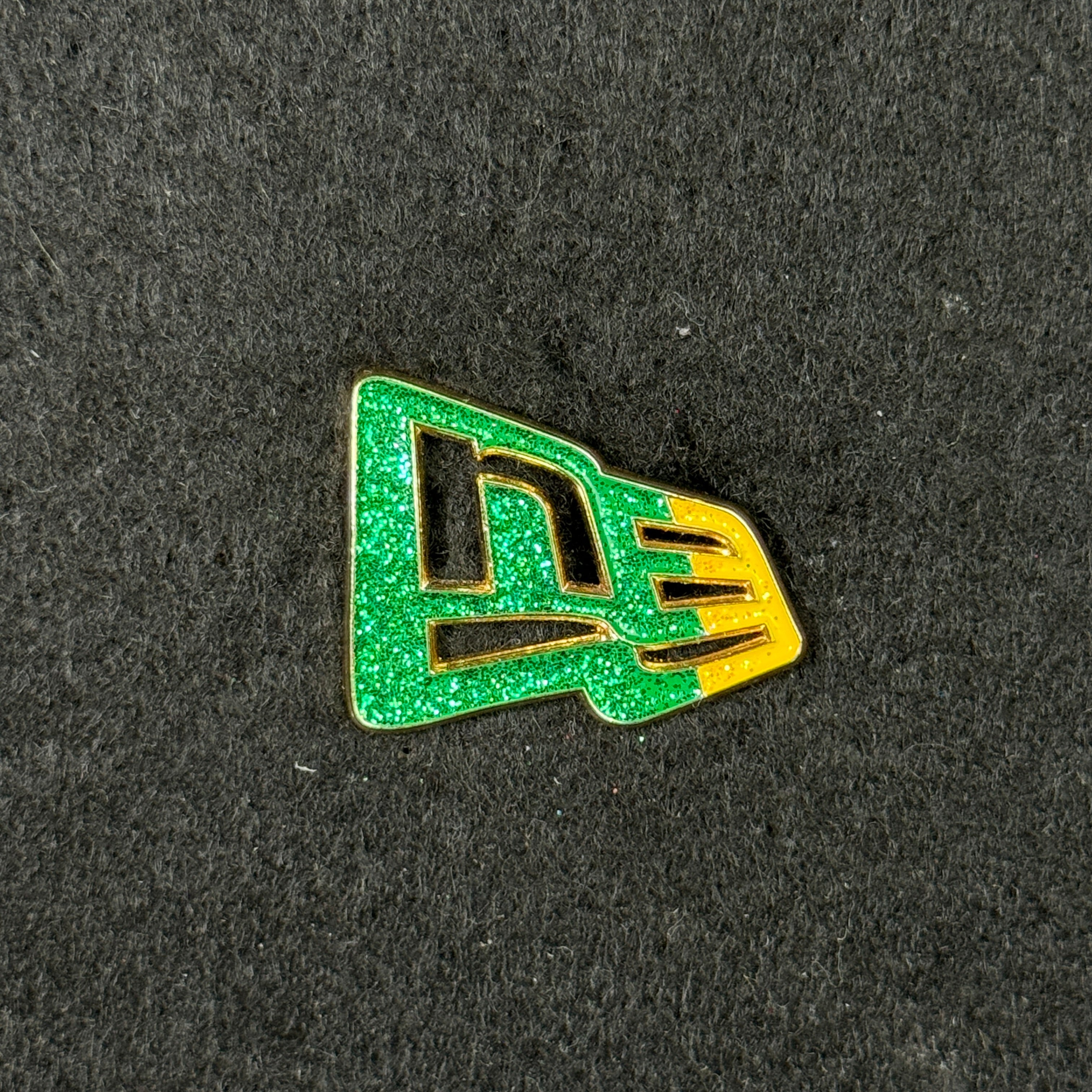 Green/Yellow Glitter New Era Flag Pin