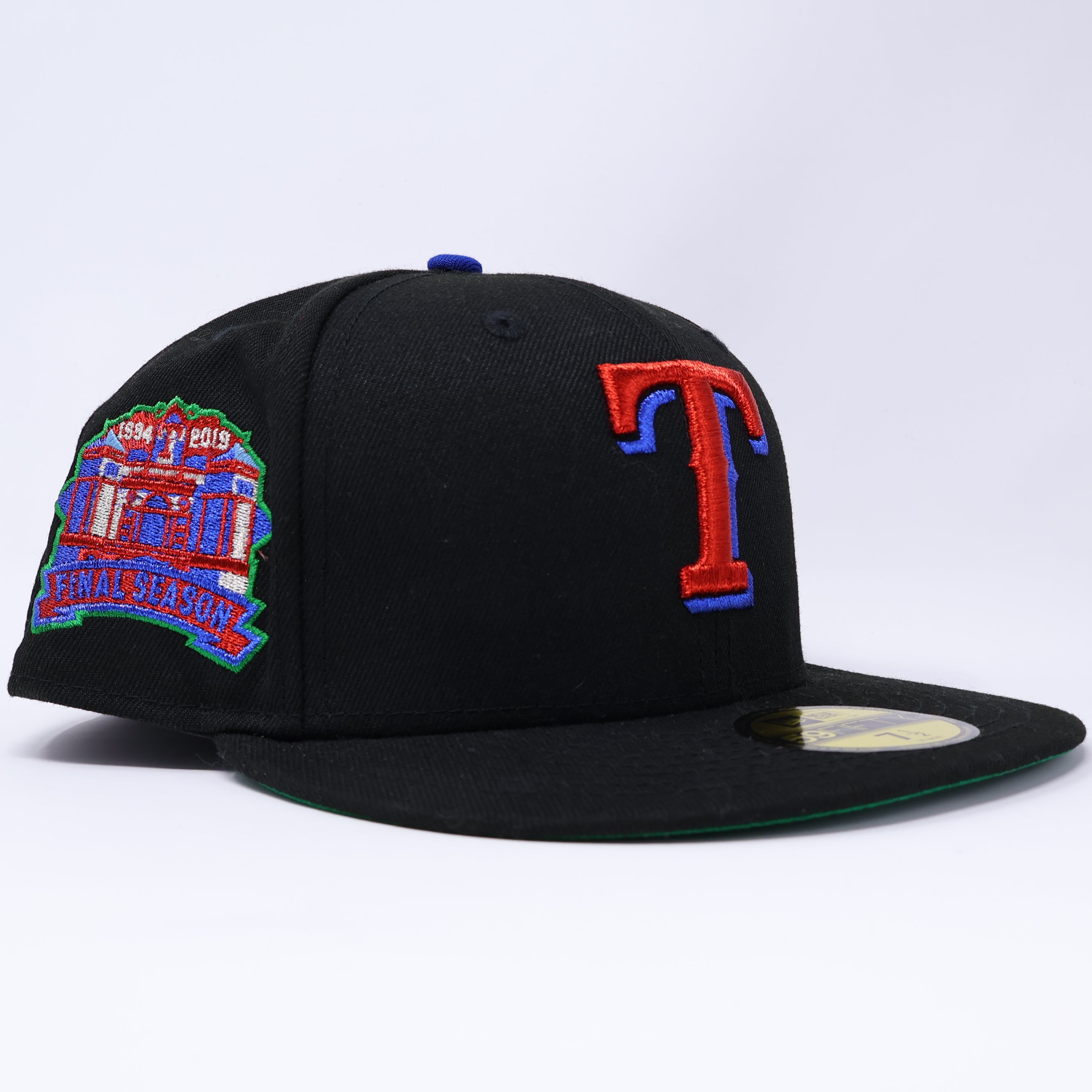 NWT 1/2 Black Dallas Texas Rangers Final Season 59fifty New Era Fitted Hat Cap