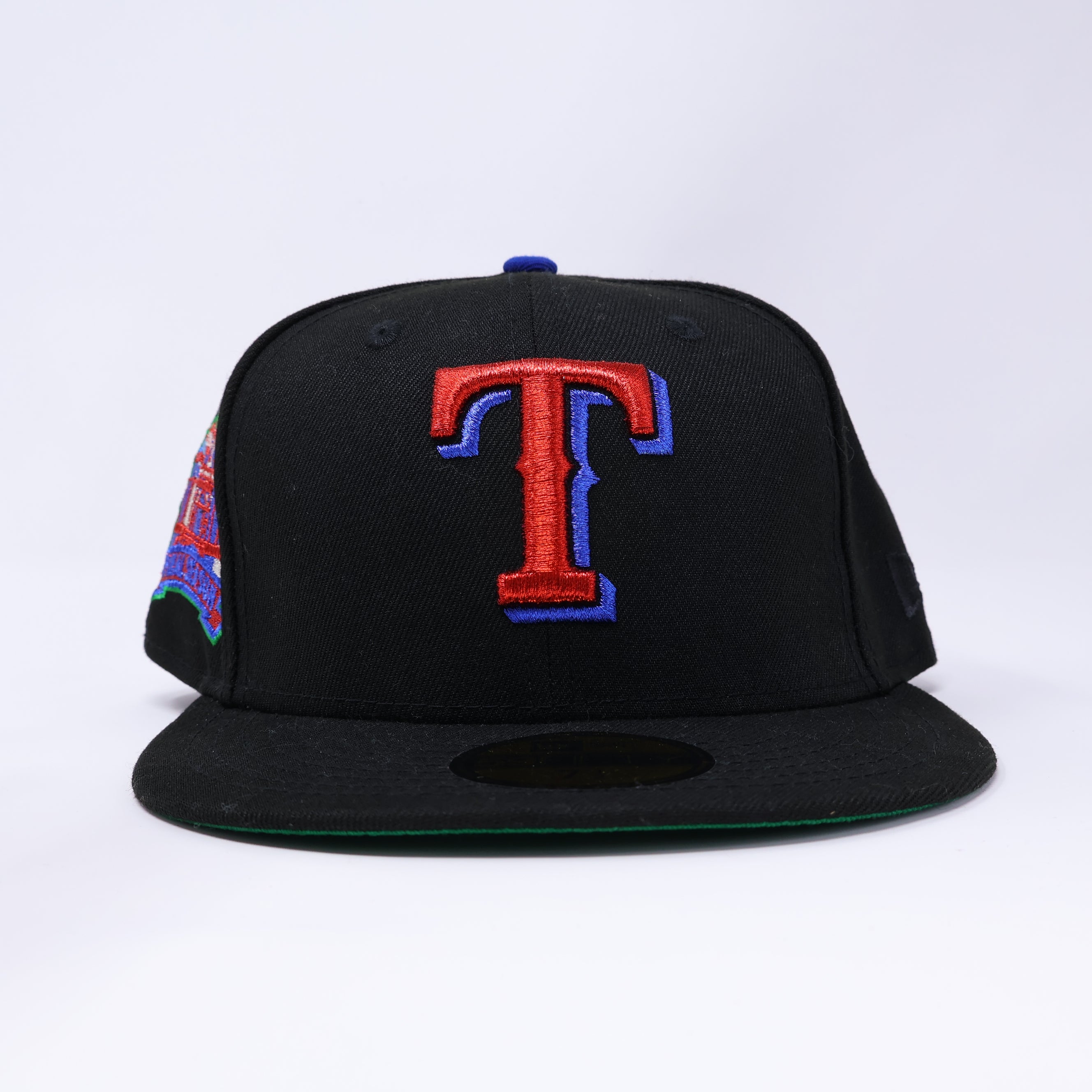 NWT 1/2 Black Dallas Texas Rangers Final Season 59fifty New Era Fitted Hat Cap