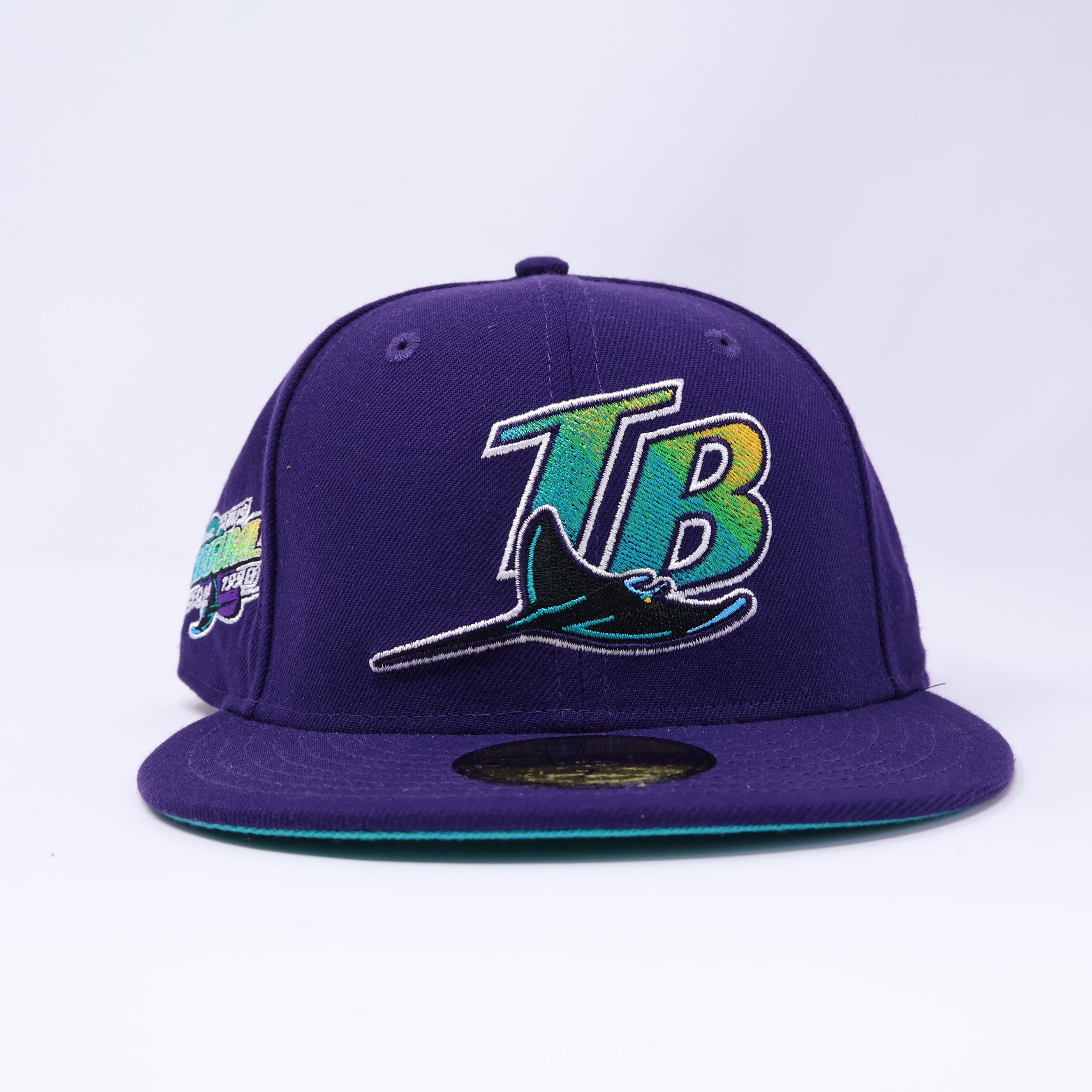 NEW 7 Purple Tampa Bay Devil Rays Season 1990 59fifty New Era Fitted Hat Cap