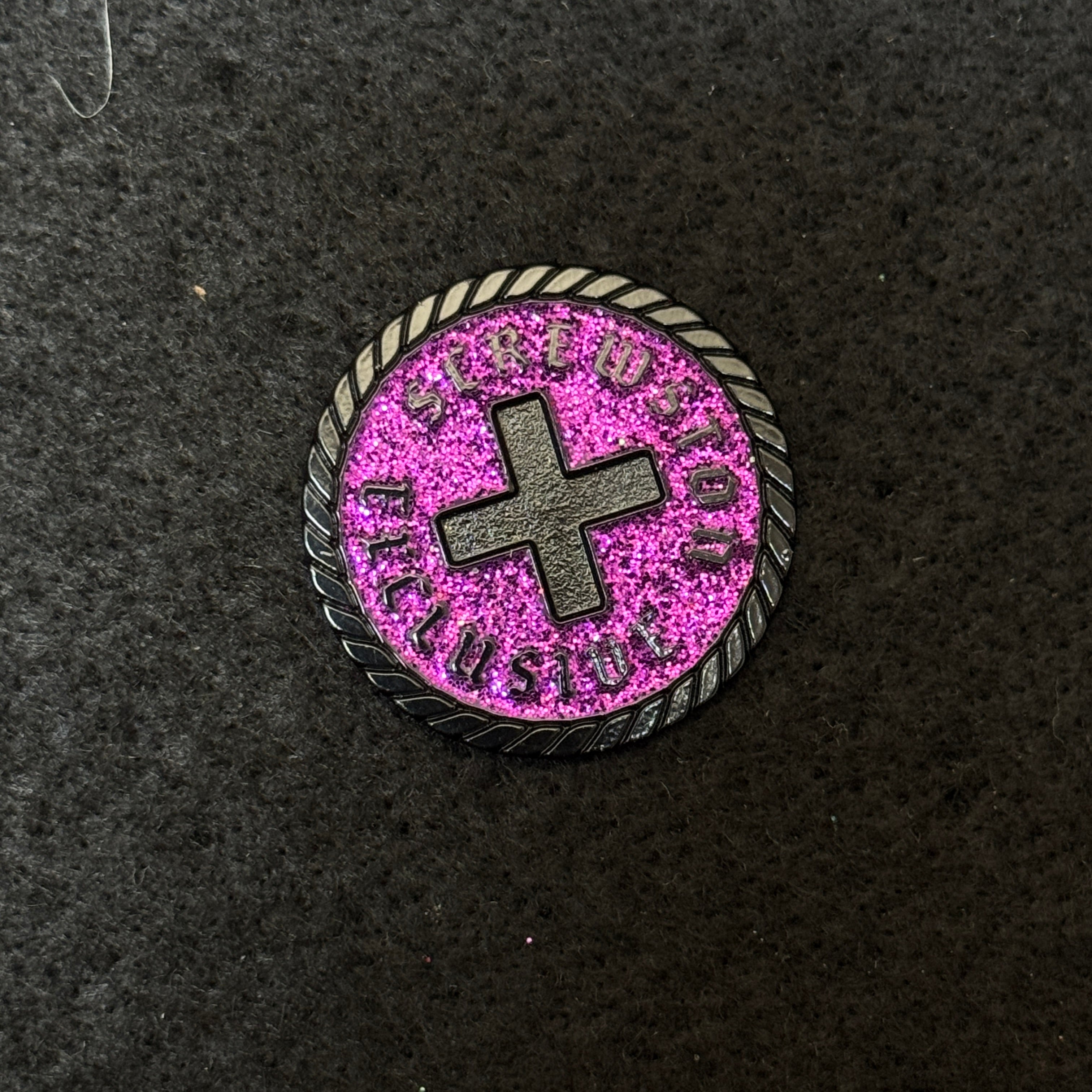 Supremo Purple/Black Screwston Exclusive Coin Pin