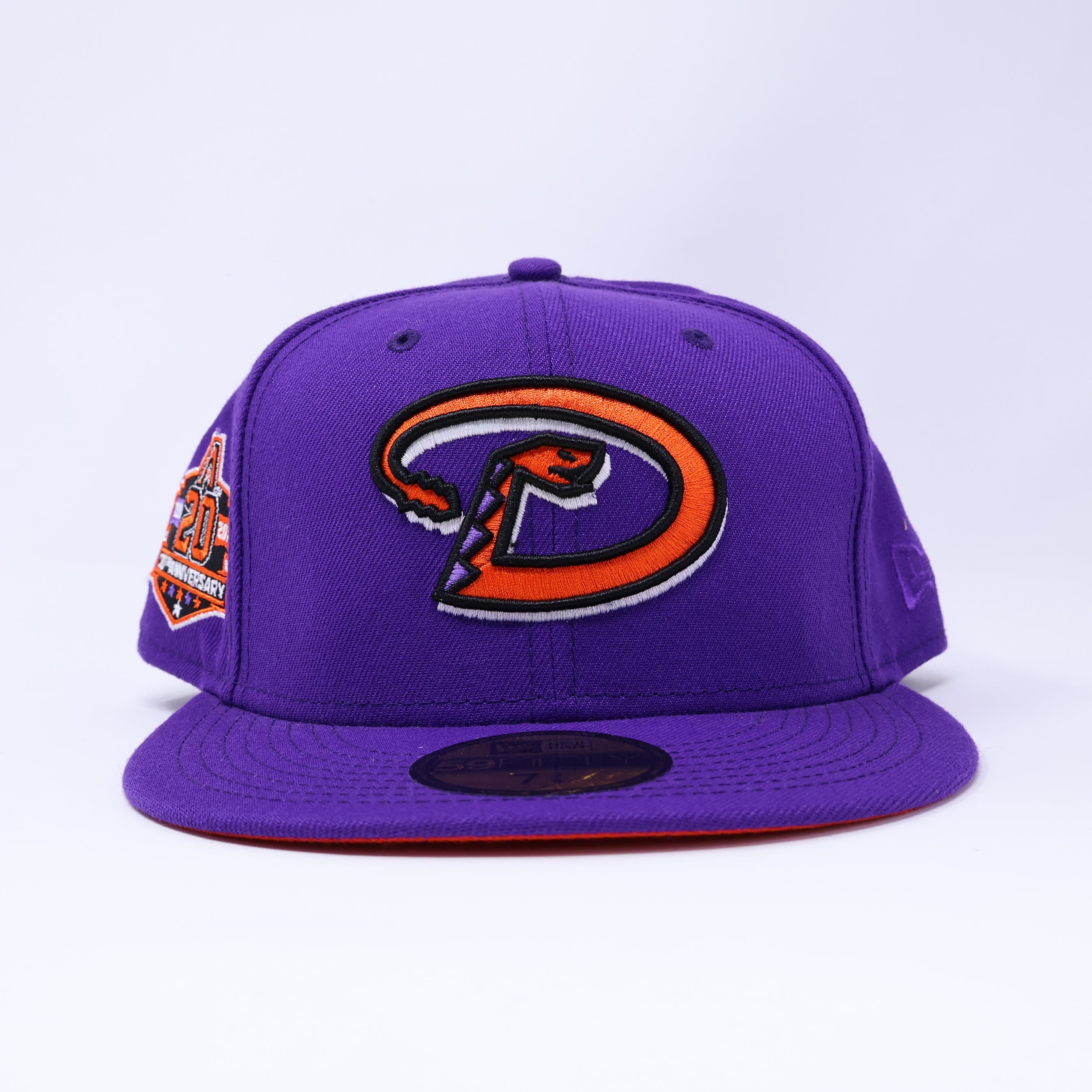 NWT 3/4 Purple Diamondbacks 20th Anniversary 59fifty New Era Fitted Hat Cap