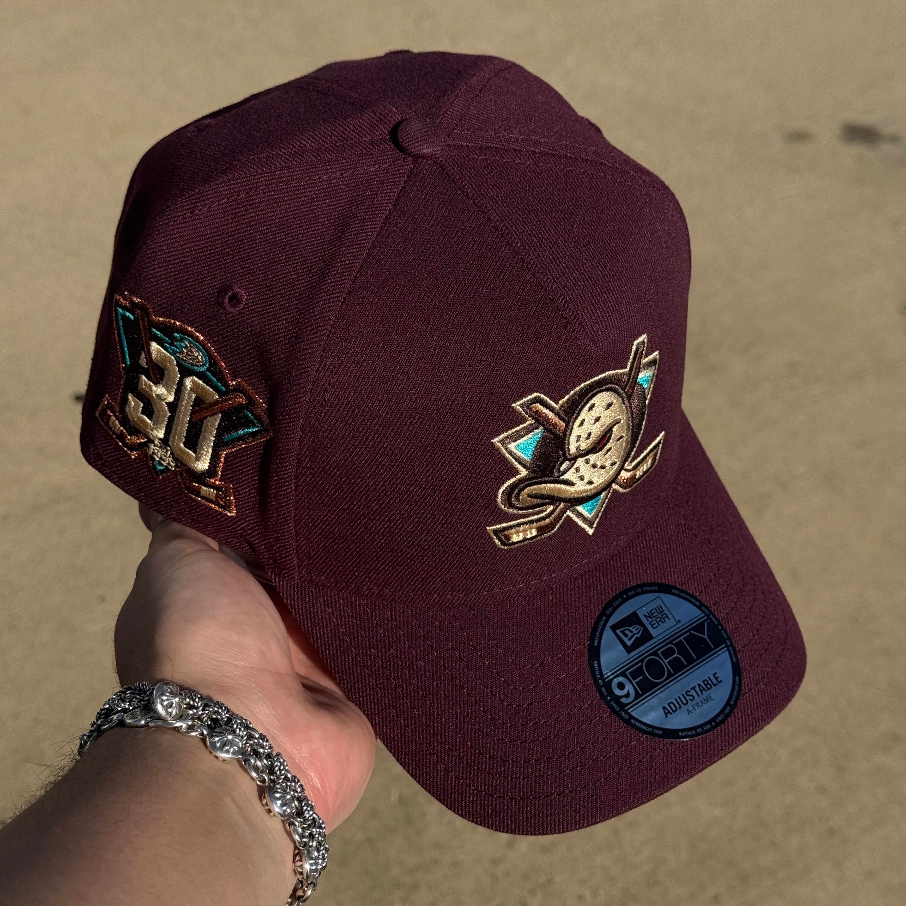 NWT Maroon Anaheim Ducks NHL 9Forty New Era Adjustable Snapback Hat