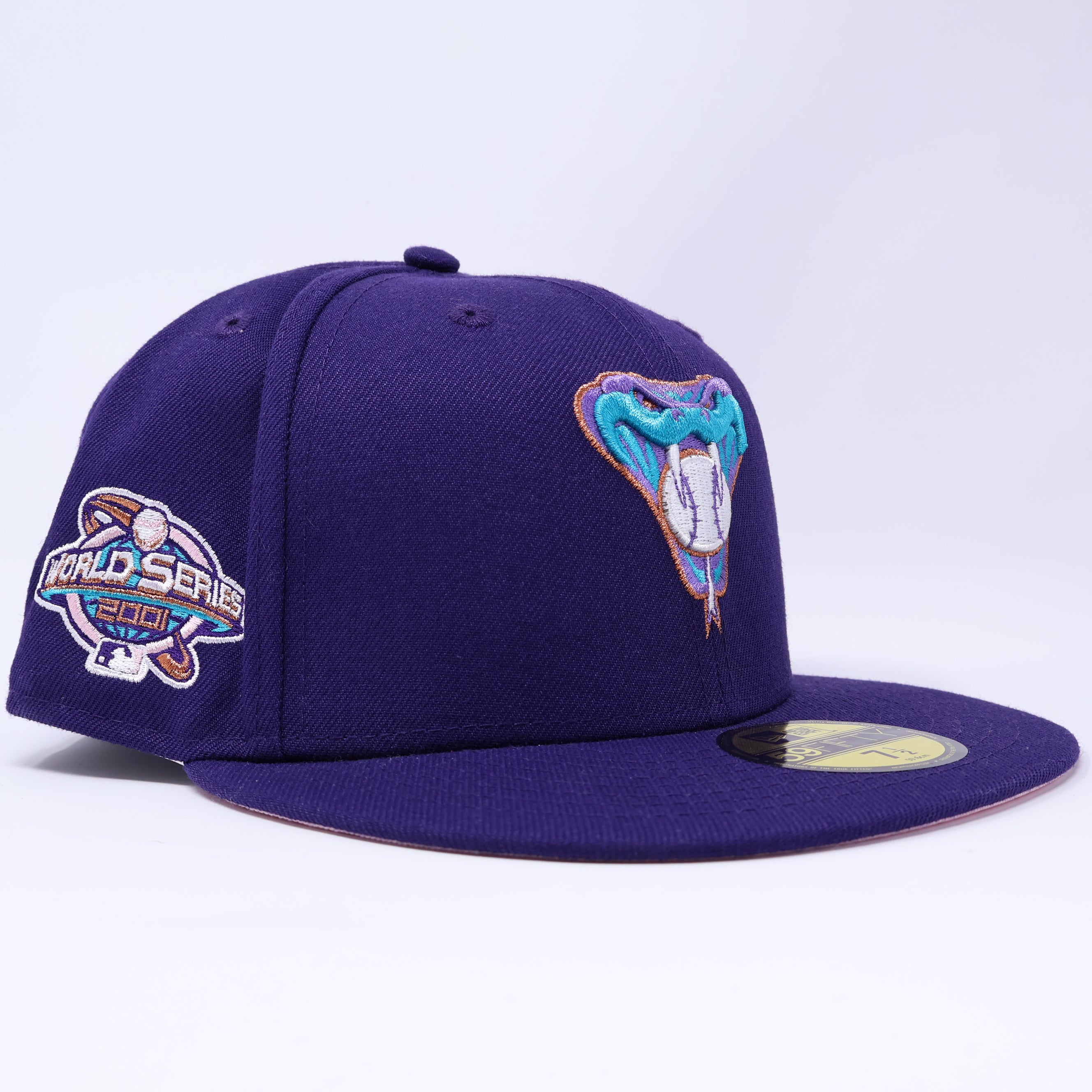 NEW Purple Arizona Diamondbacks World Series 2001 59fifty New Era Fitted Hat Cap