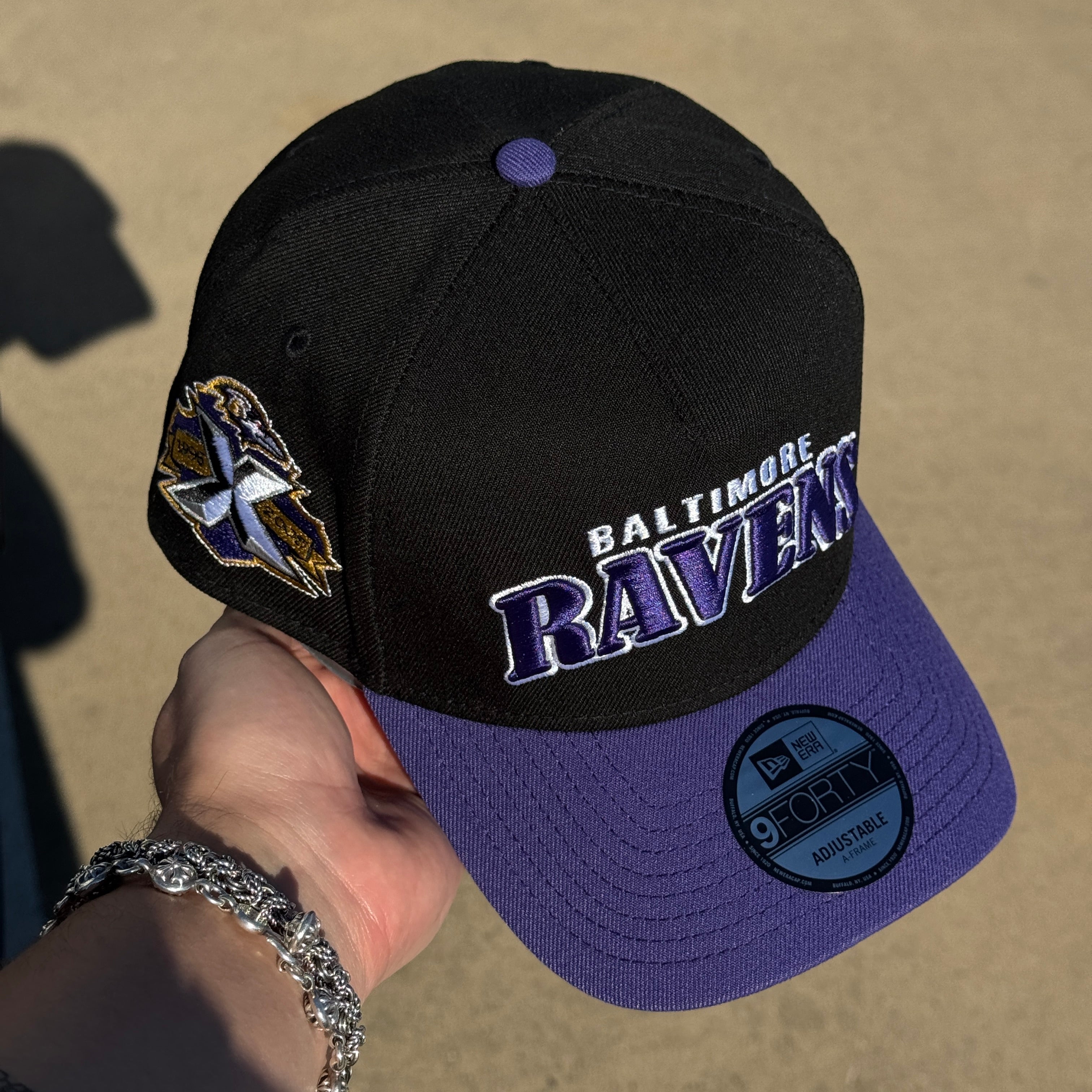 NWT Black Baltimore Ravens NFL Football 9Forty New Era Adjustable Snapback Hat