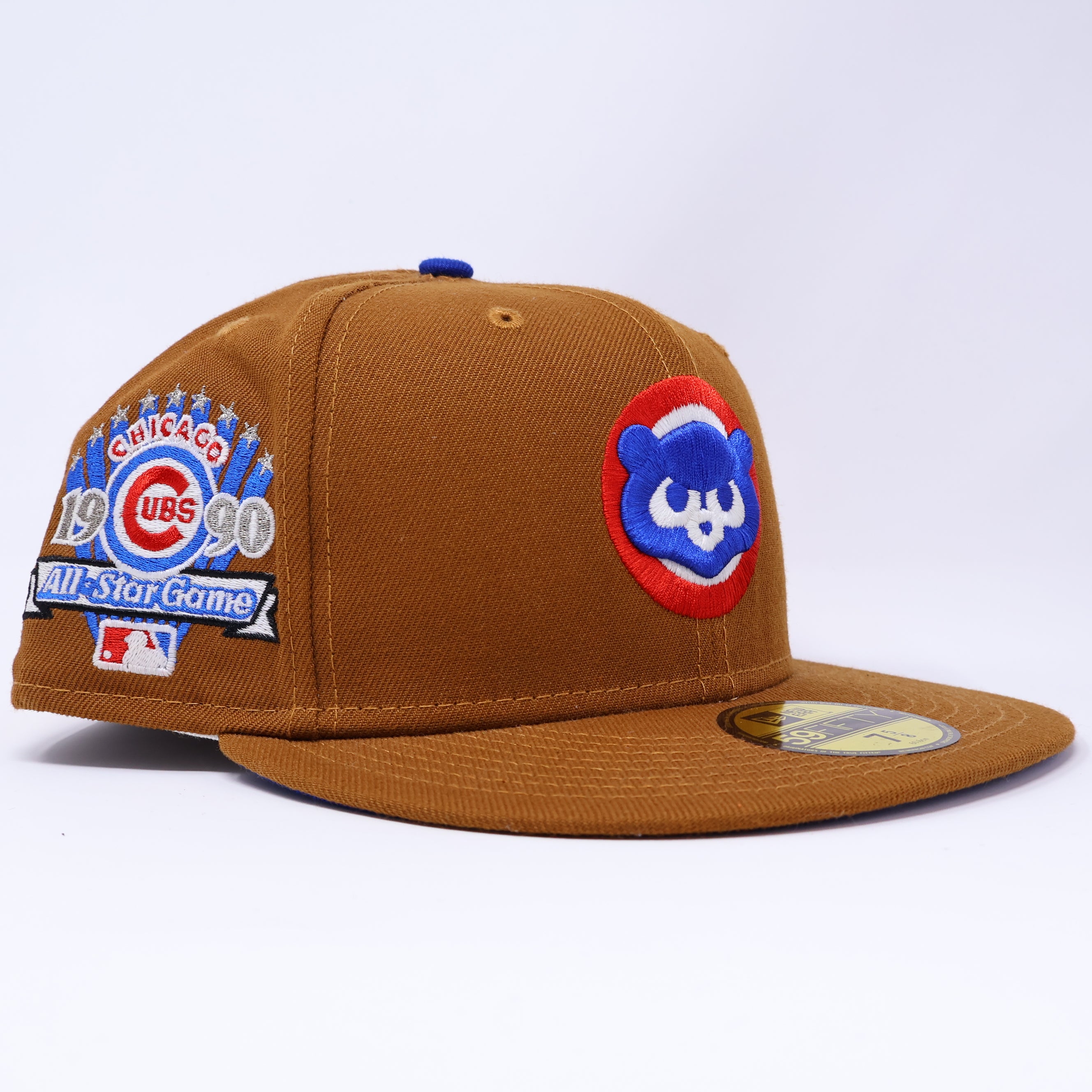 NWT 5/8 Brown Chicago Cubs 1990 All Star Game 59fifty New Era Fitted Hat Cap