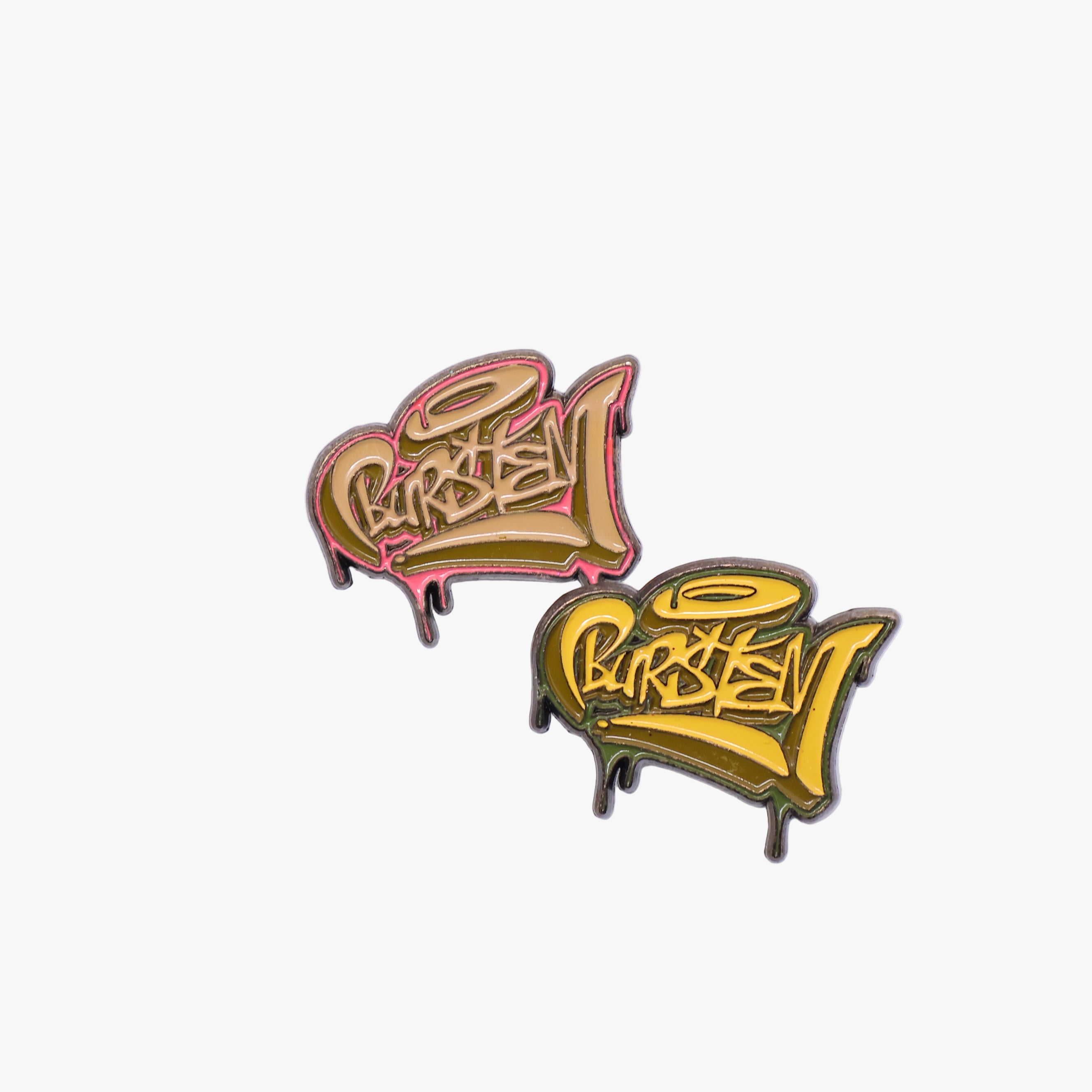 Burstem Graffiti Script Pin