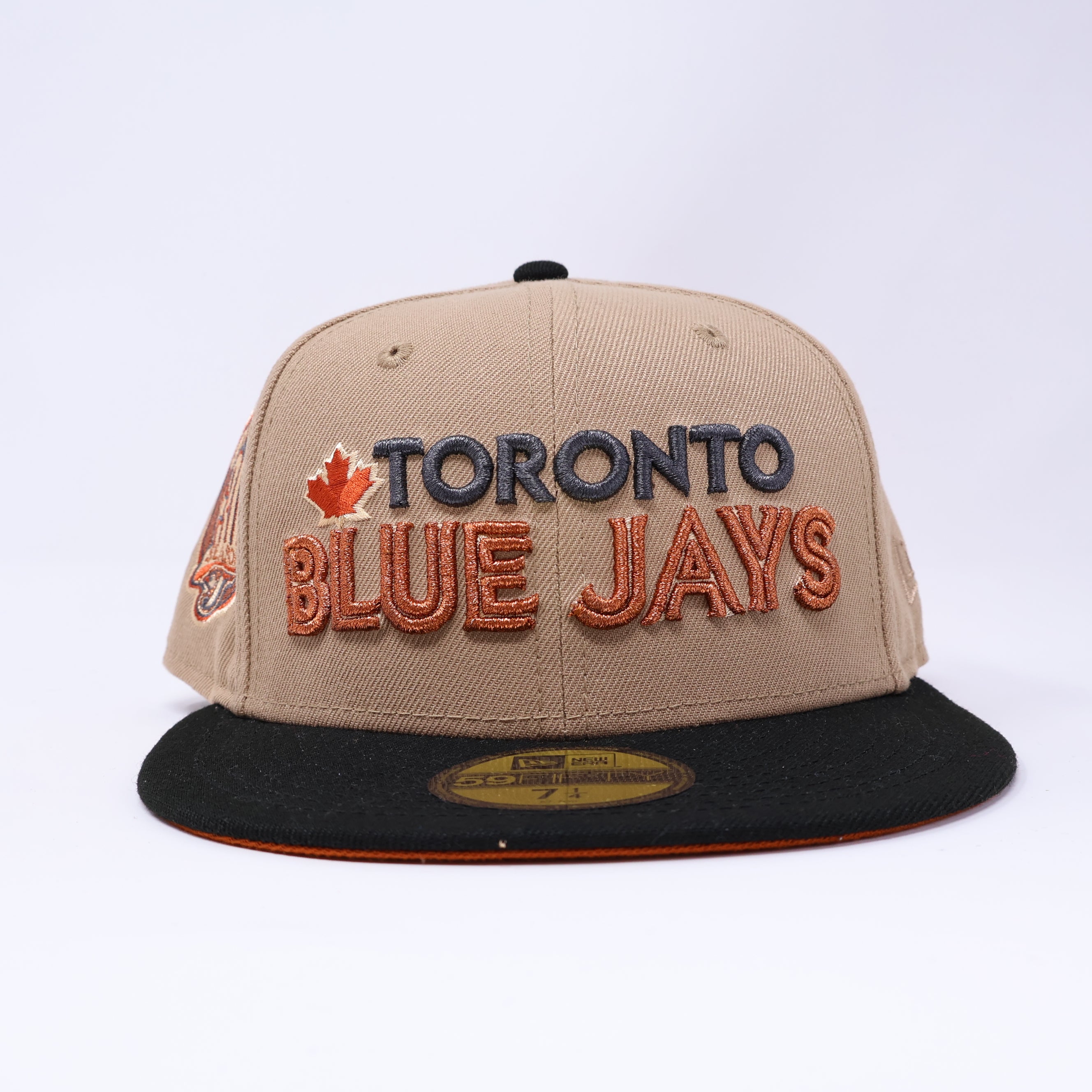 NWT 1/4 Khaki Toronto Blue Jays 30th Season 59fifty New Era Fitted Hat Cap