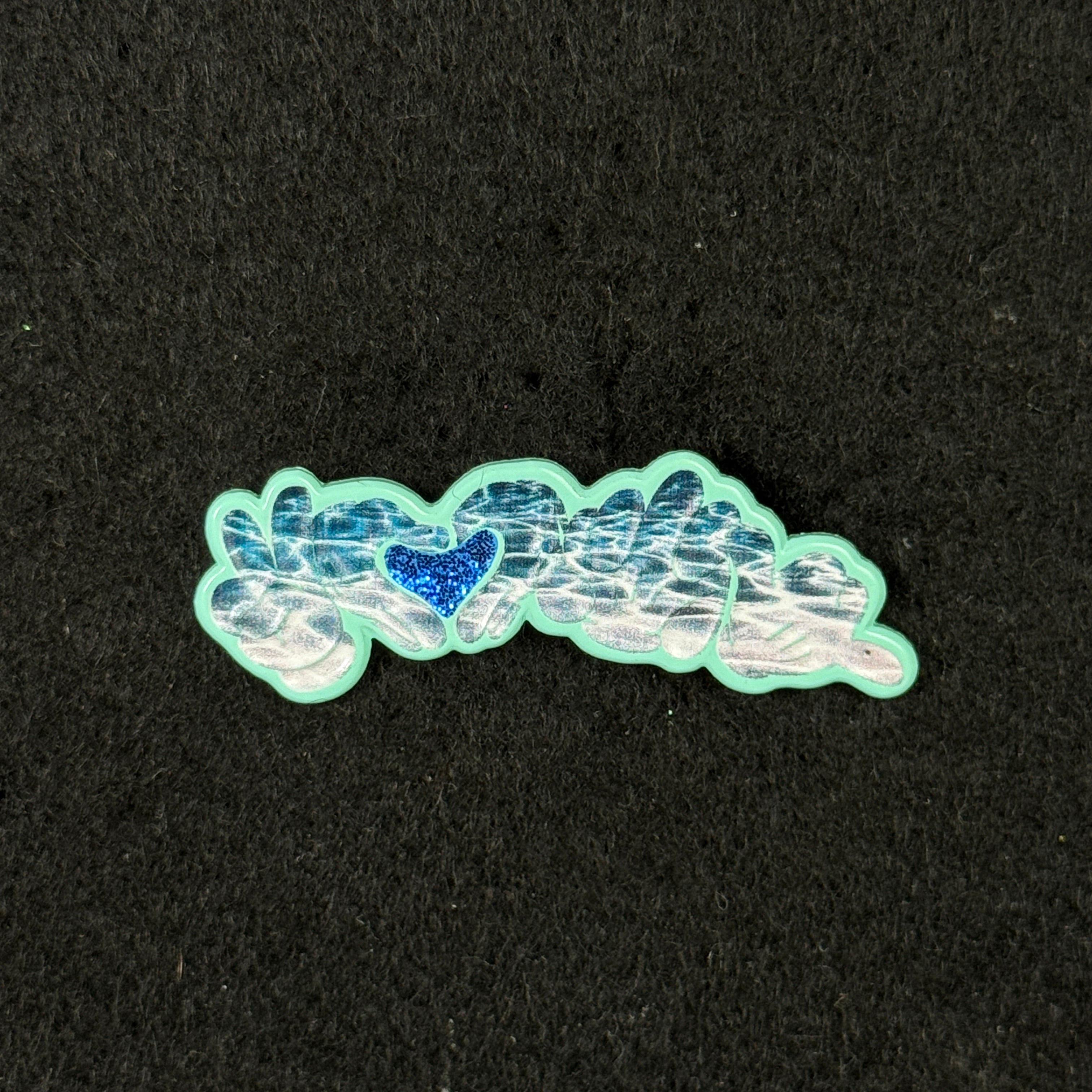 Ocean PLUA (Peace, Love, Unity, Aloha) Script Pin