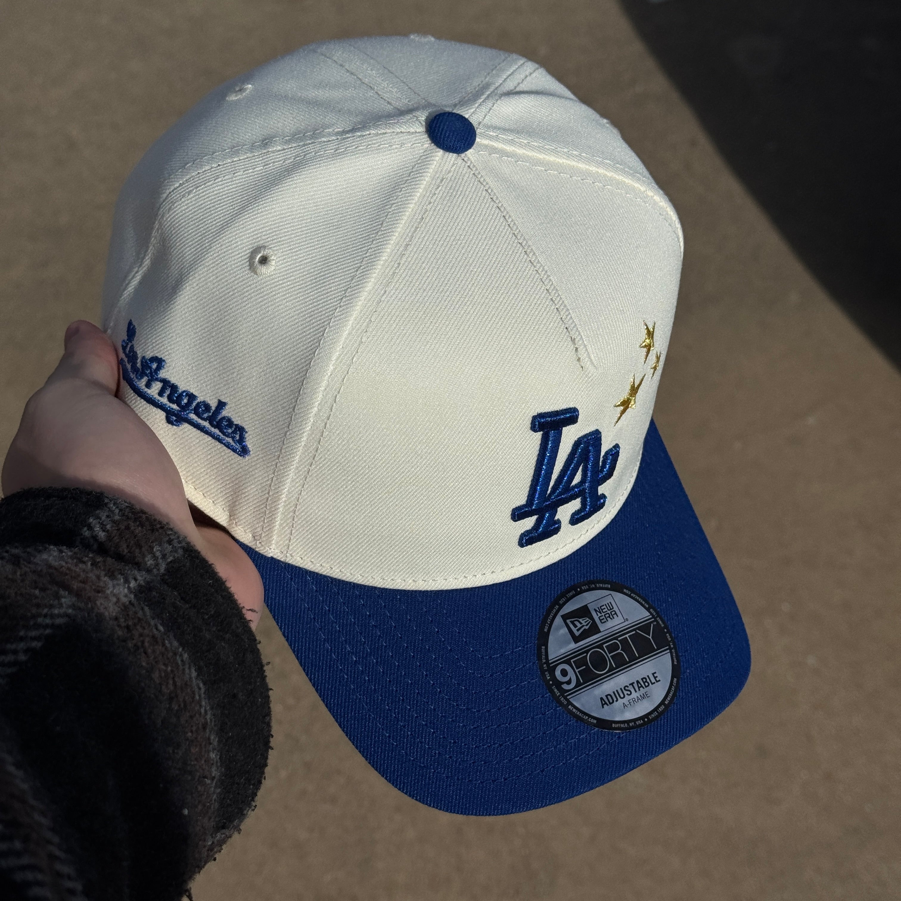 NWT Chrome Los Angeles Dodgers Stars 9Forty New Era Adjustable Snapback Hat