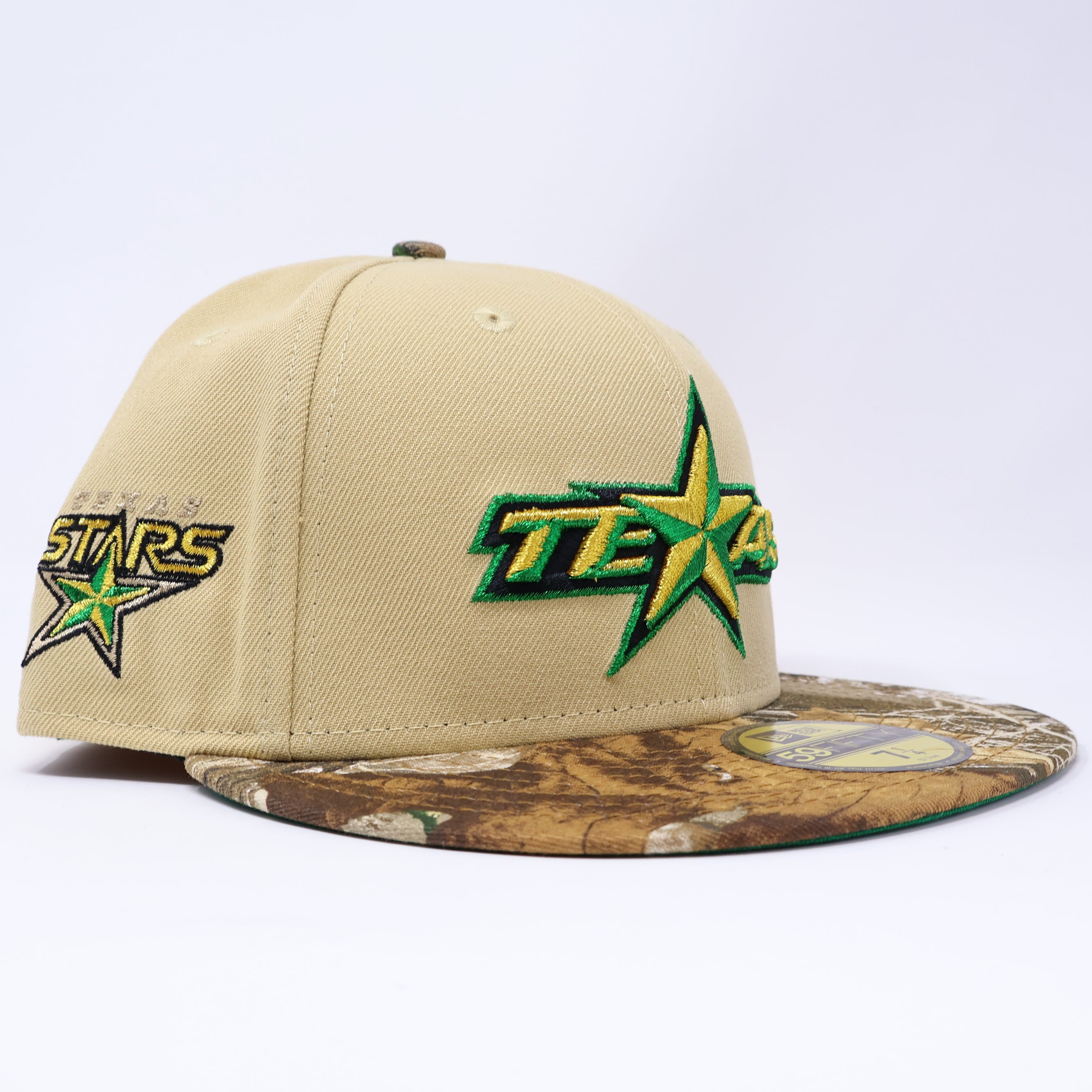 NWT 1/4 Khaki Dallas Texas Stars AHL 59fifty New Era Fitted Hat Cap