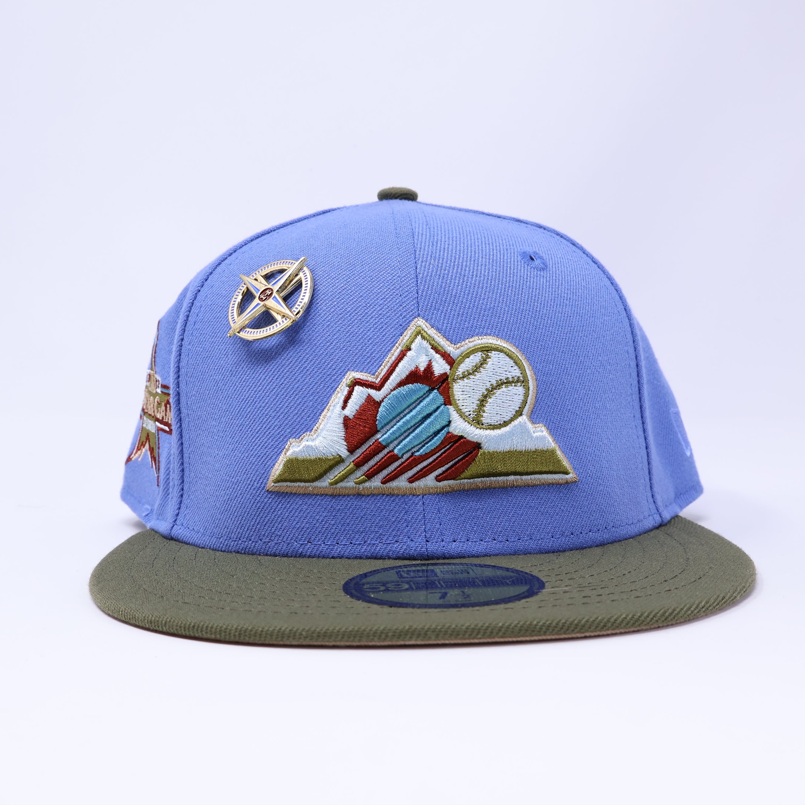 NWT 1/2 Blue Colorado Rockies 2021 All Star Game 59fifty New Era Fitted Hat Cap