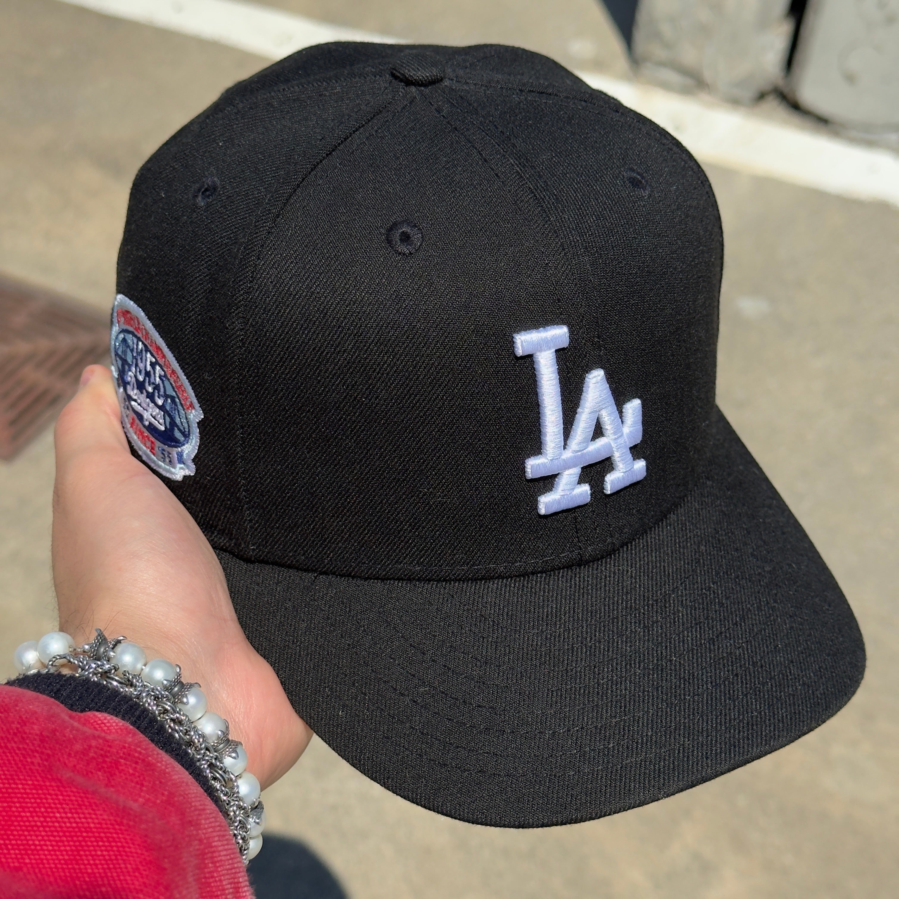7 1/4 USED Blue Camo Los Angeles Dodgers Championship 59fifty New Era Fitted Hat Cap