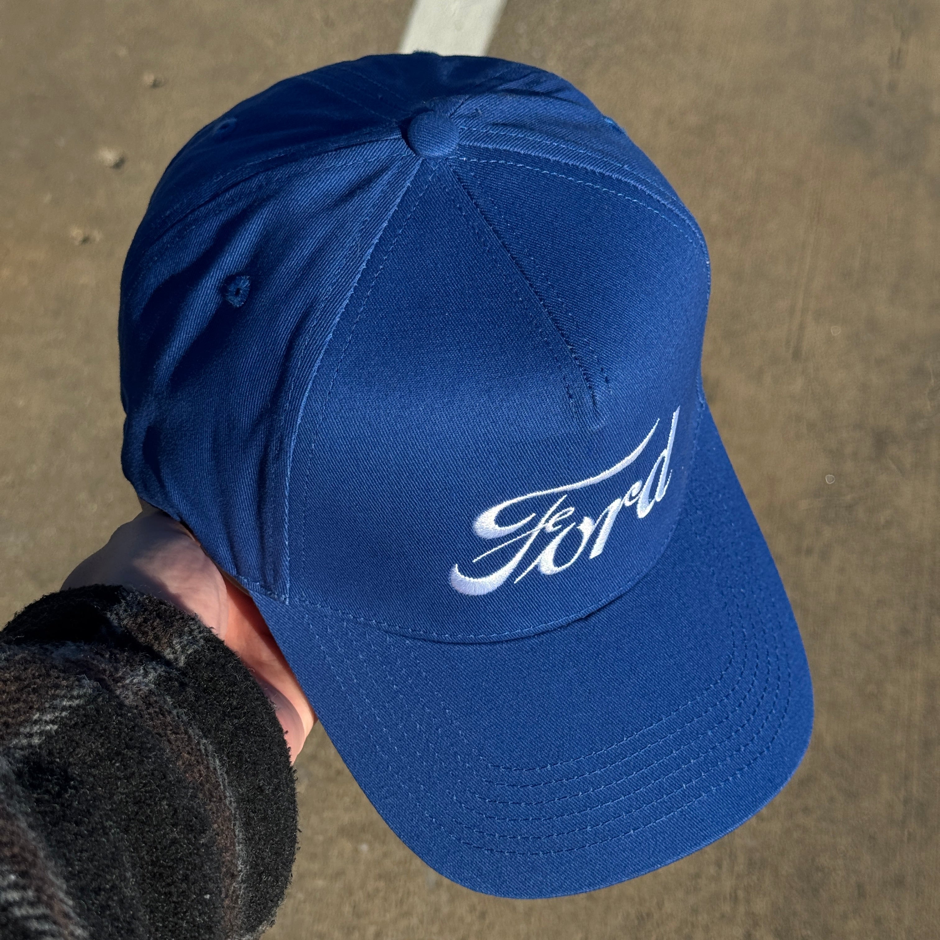 NWT Ford Blue Snapback Hat Cap Adjustable Logo Classic Trucker Mens Womens Fashion