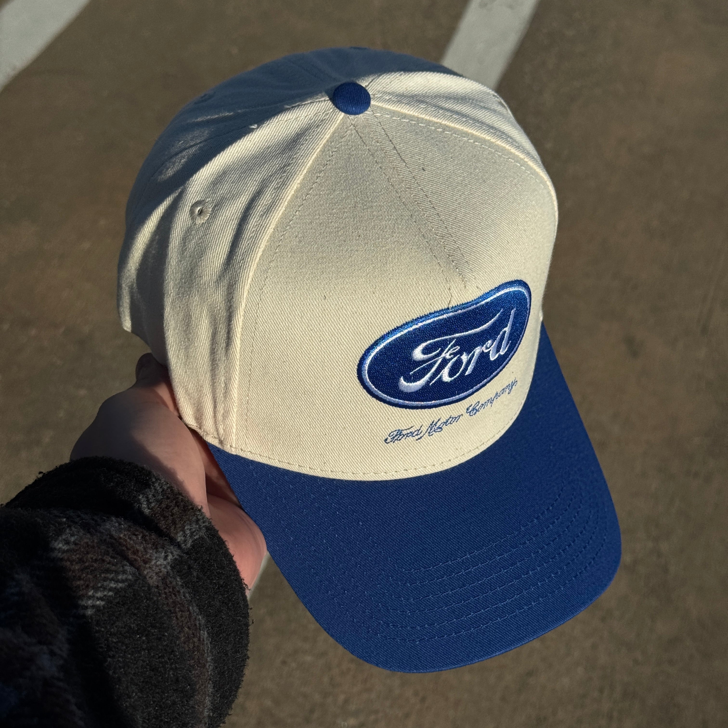 NWT Ford Chrome Snapback Hat Cap Adjustable Logo Classic Trucker Mens Womens Fashion