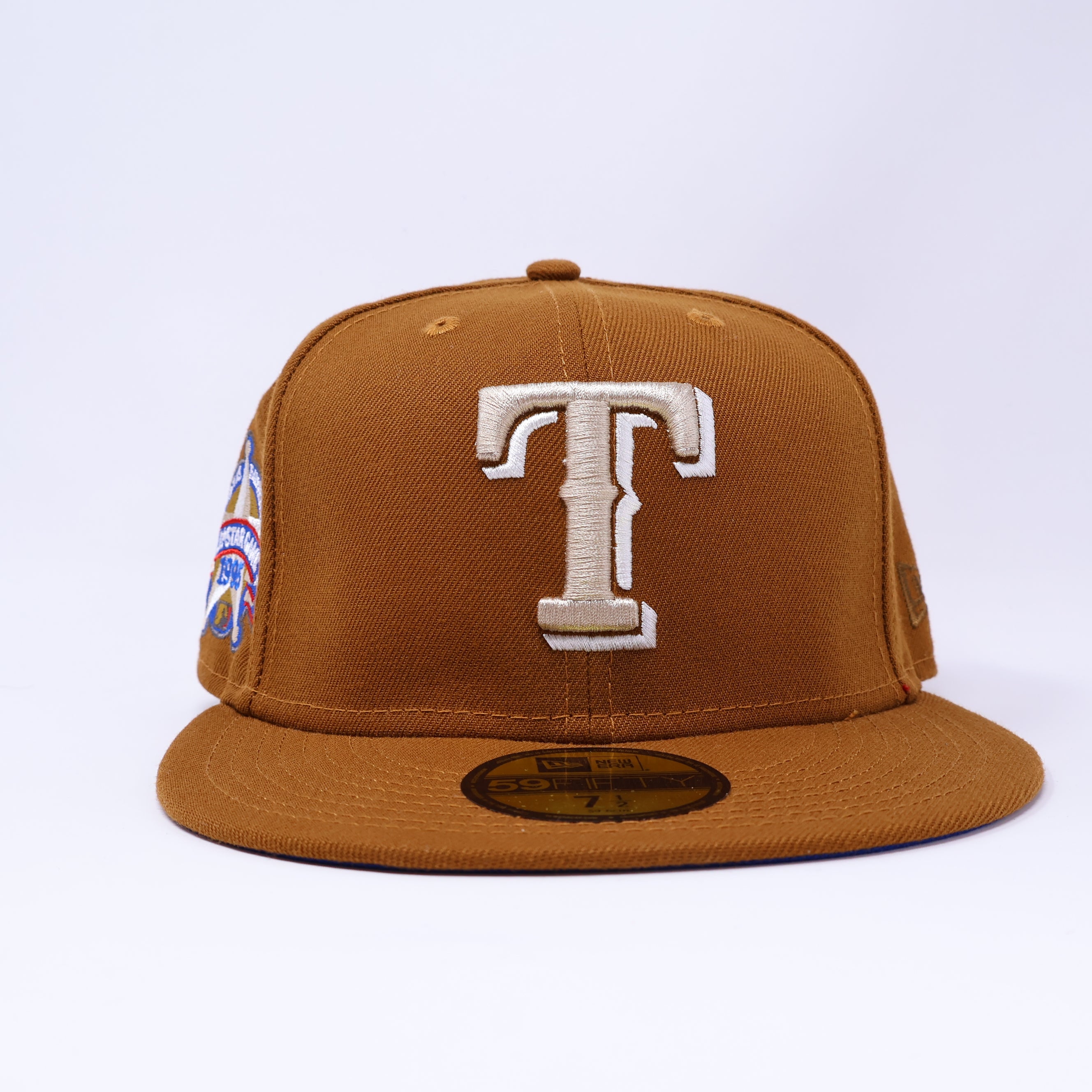 NWT 1/4 Brown Dallas Texas Rangers 1995 All Star Game 59fifty New Era Fitted Hat Cap