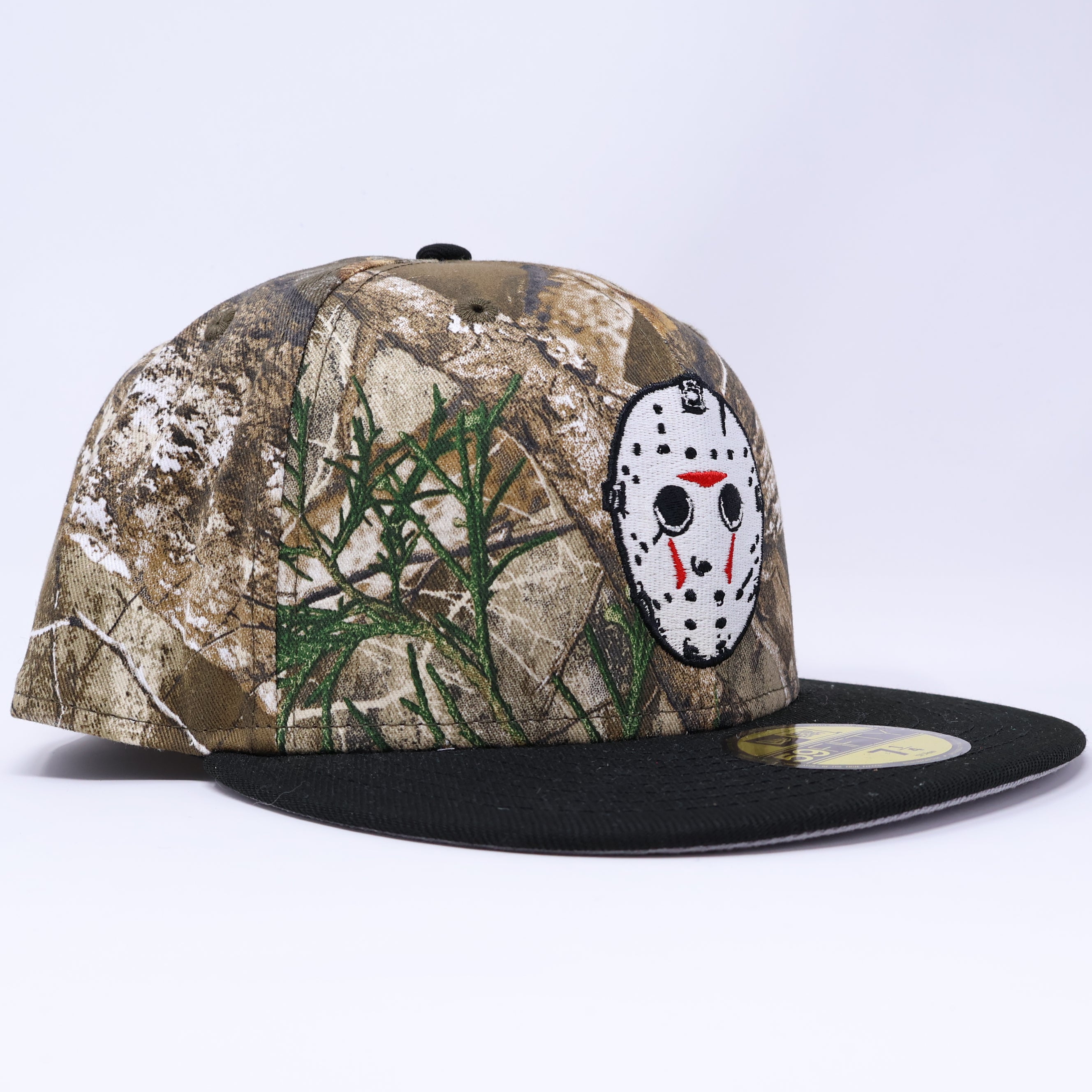 NWT 1/4 Realtree Jason Voorhees Friday the 13th 59fifty New Era Fitted Hat Cap