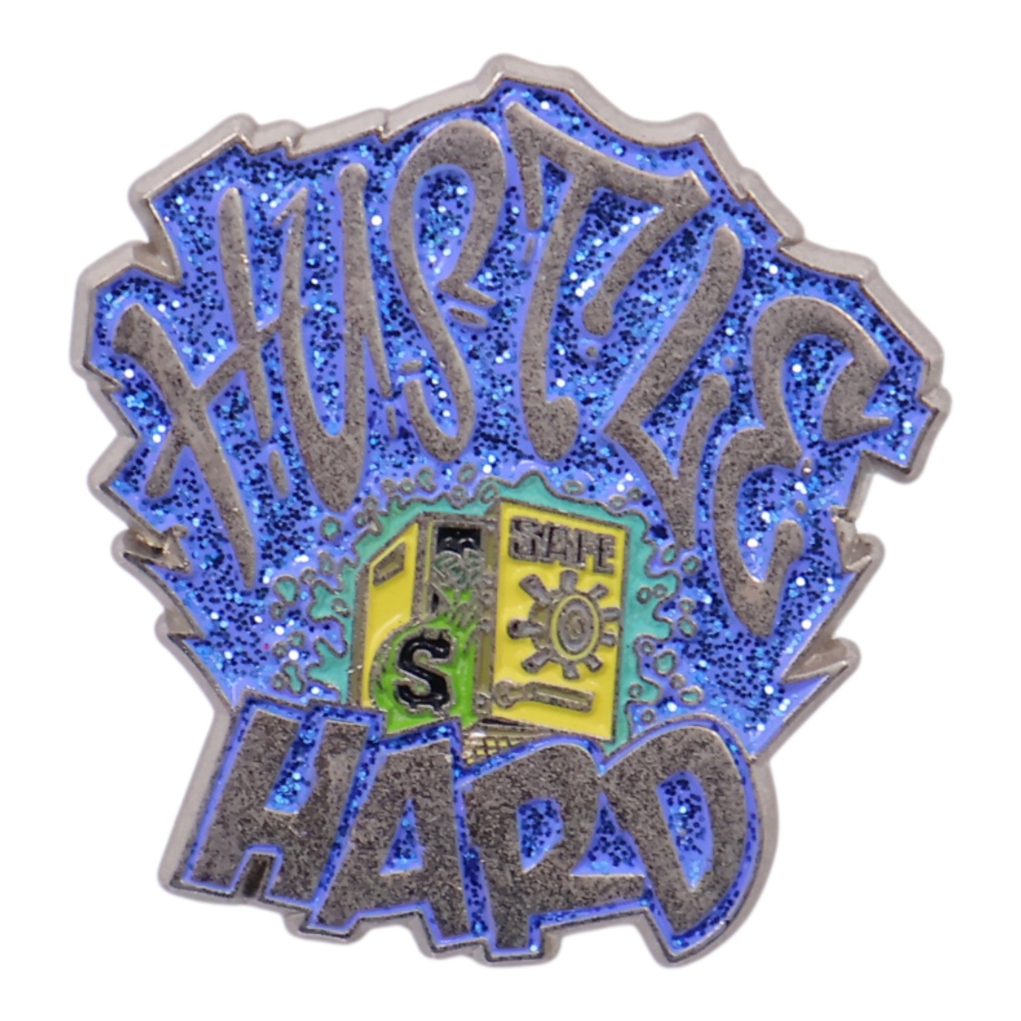Hustle Hard Graphic Pin