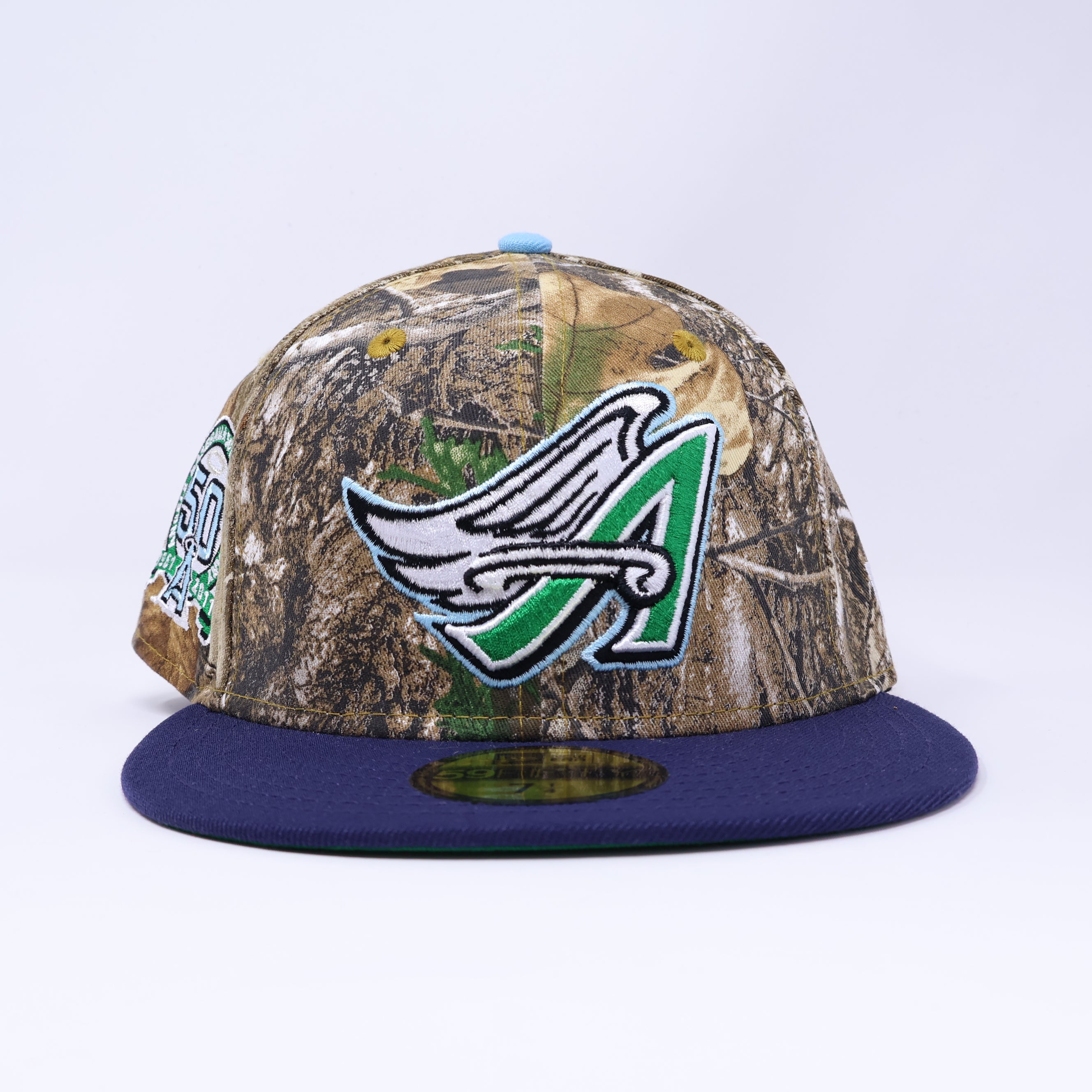 NWT 1/4 Realtree Los Angeles Angels 50th Anniversary 59fifty New Era Fitted Hat Cap