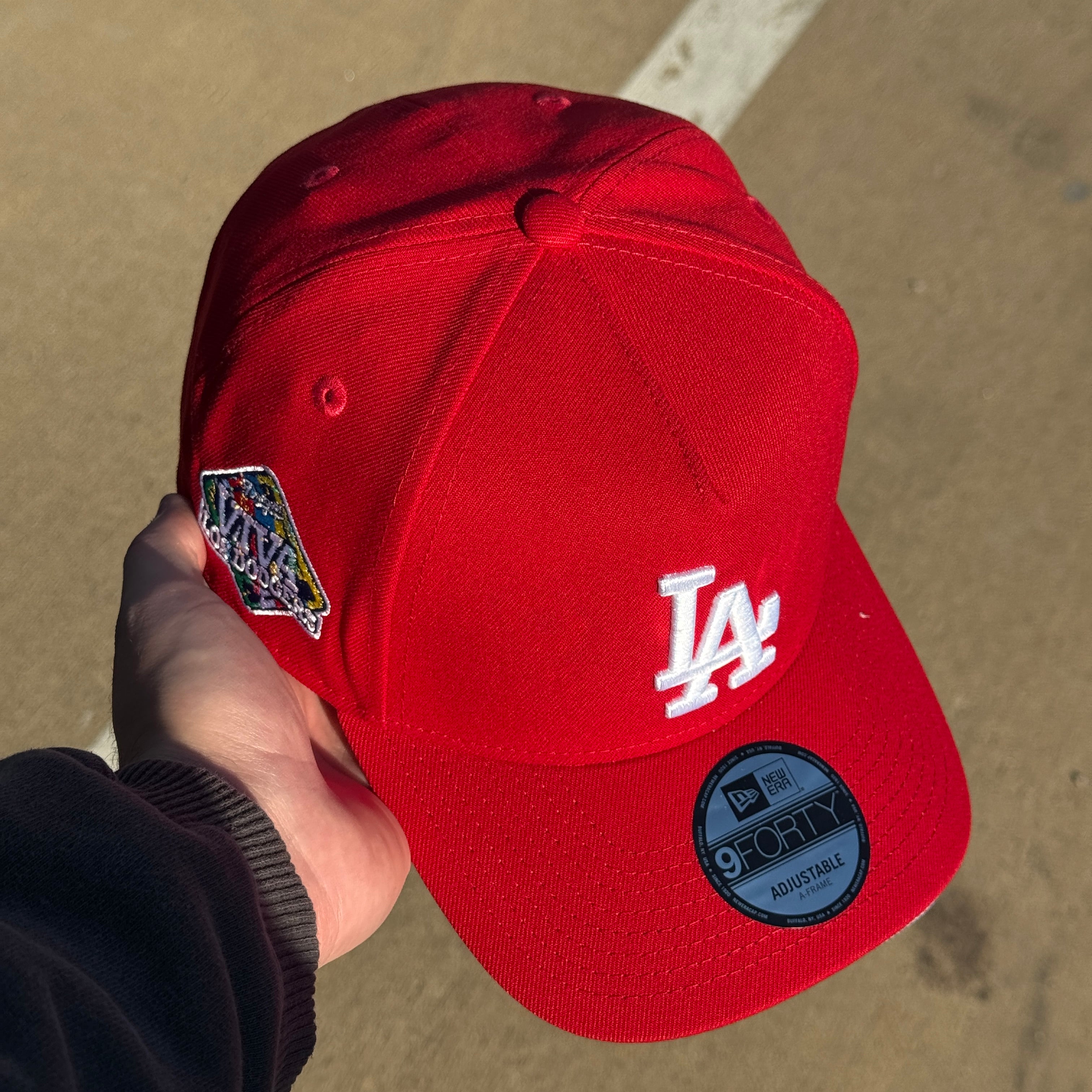 NWT Red Los Angeles Dodgers Viva 9Forty New Era Adjustable Snapback Hat