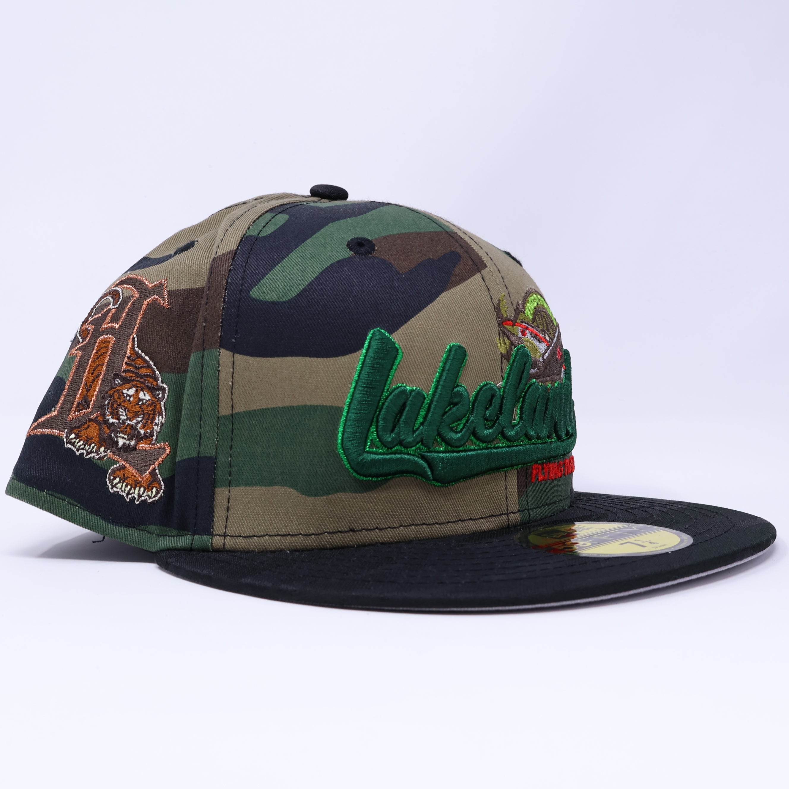 NWT 1/4 Lakeland Flying Tigers Detroit 59fifty New Era Fitted Hat Cap