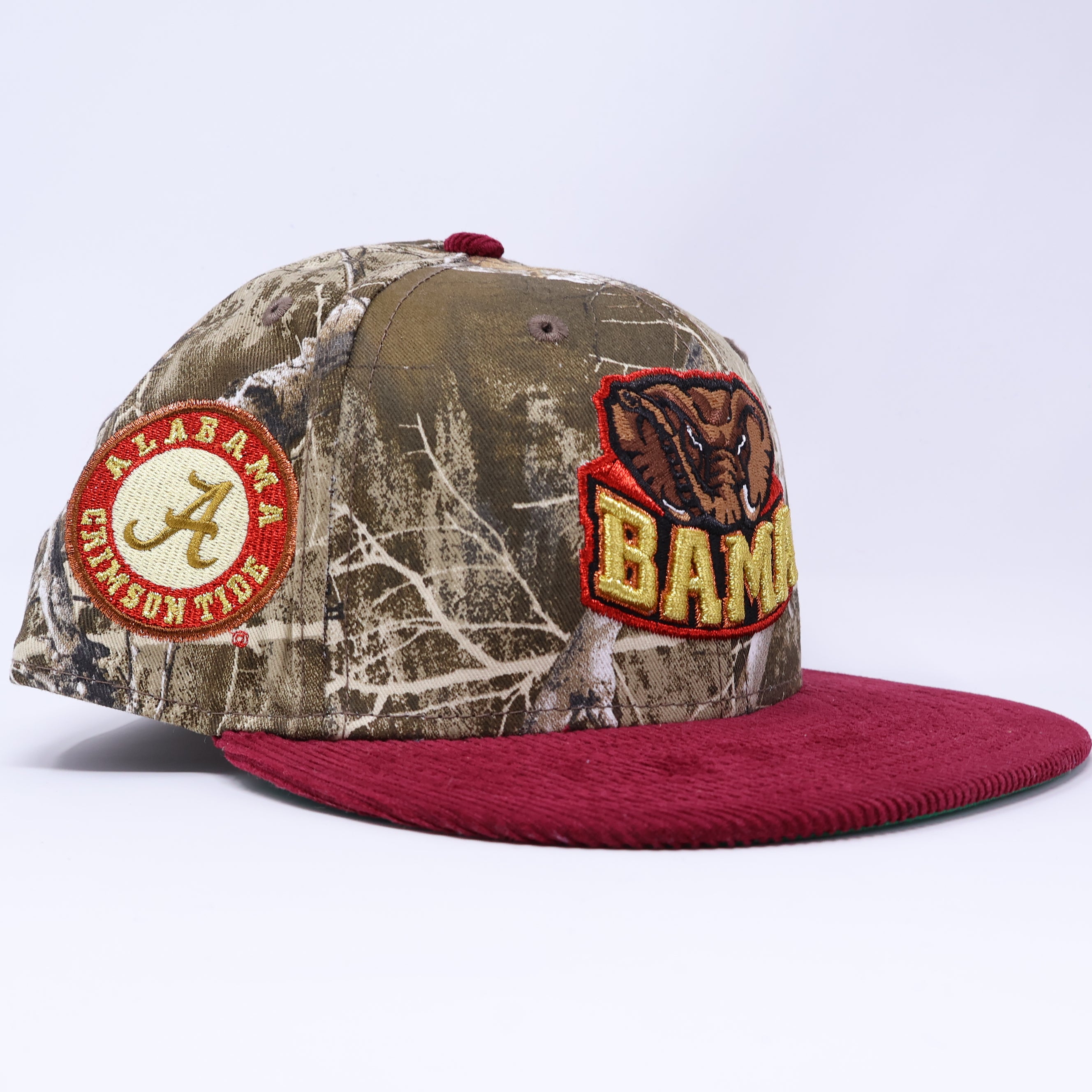NWT 1/2 Camo Realtree Alabama Crimson Tide 59fifty New Era Fitted Hat Cap