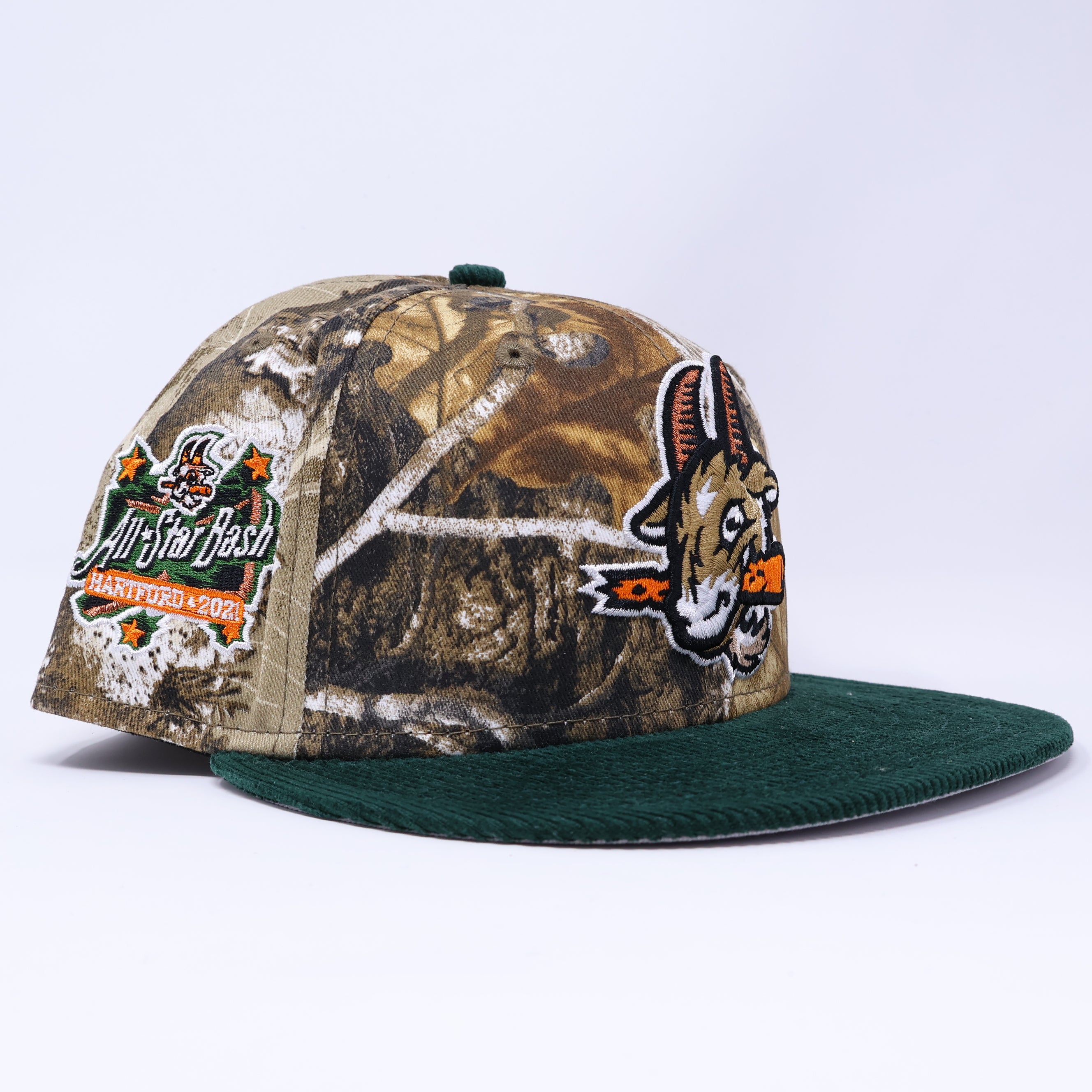 NWT 1/4 Realtree Hartford Yard Goats Minor League 59fifty New Era Fitted Hat Cap