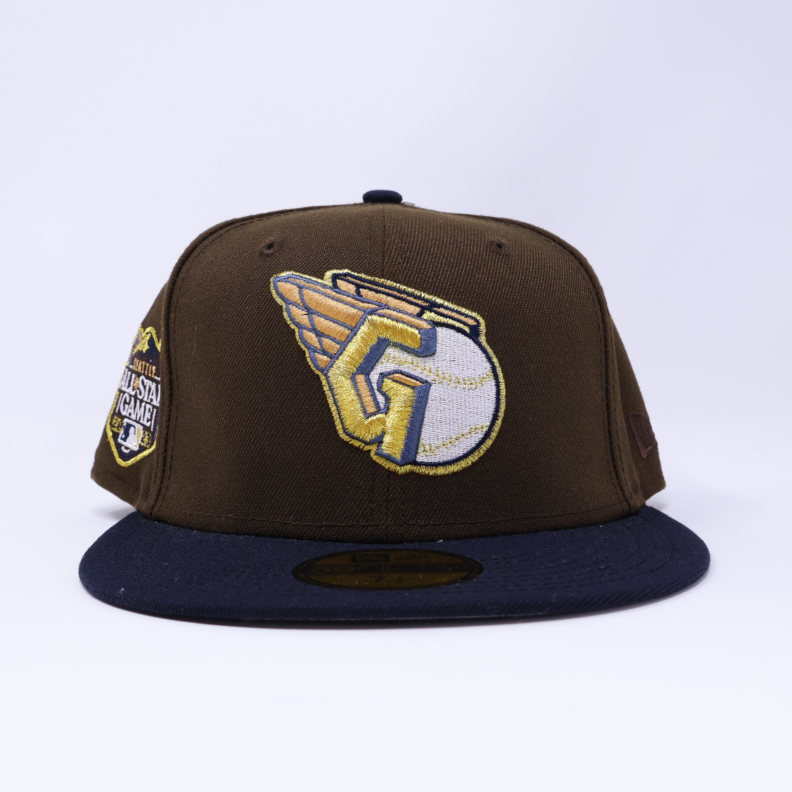 NWT 1/2 Brown Cleveland Guardians Seattle 2023 All Star Game 59fifty New Era Fitted Hat Cap