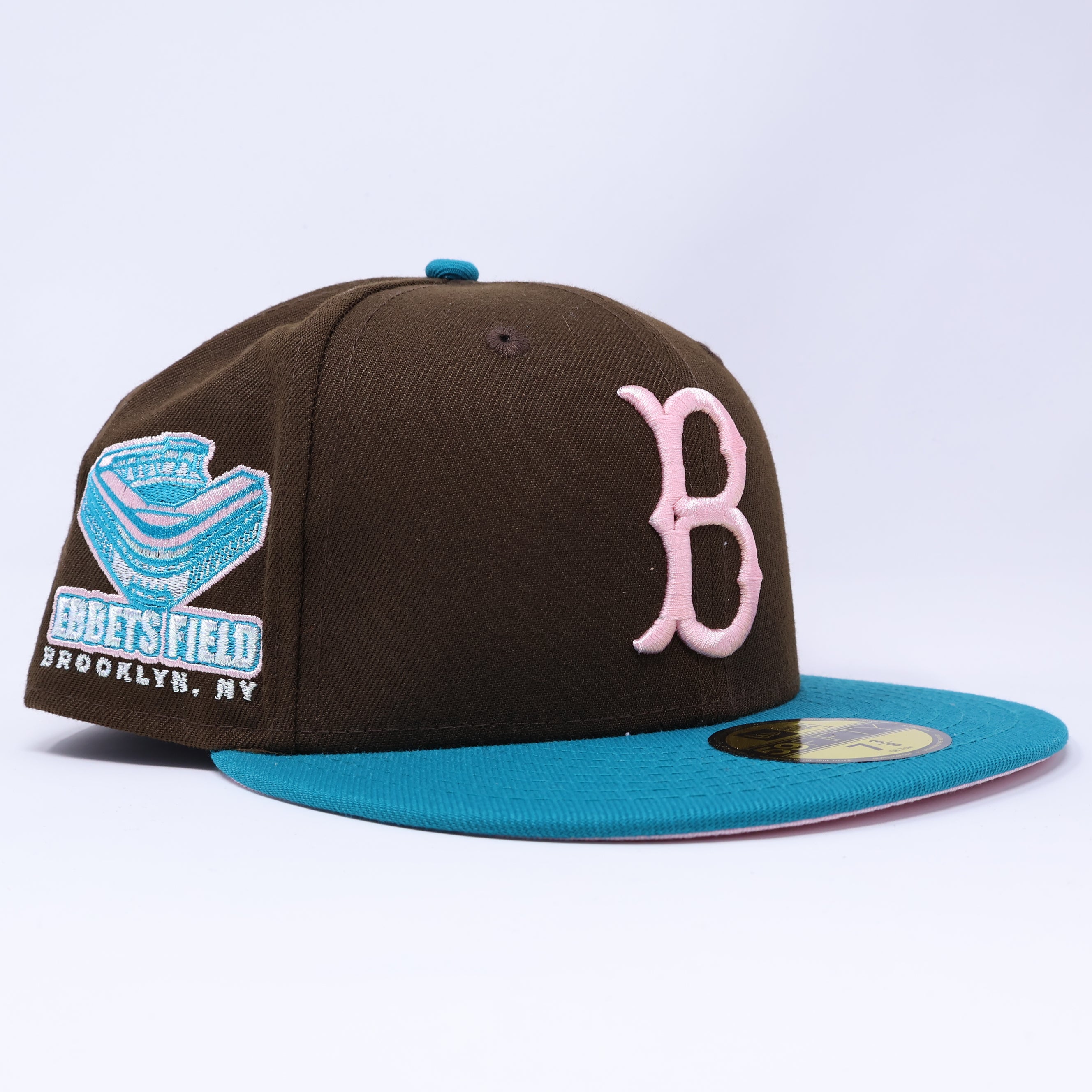 NWT 3/8 Brown Brooklyn Dodgers Ebbets Field 59fifty New Era Fitted Hat Cap