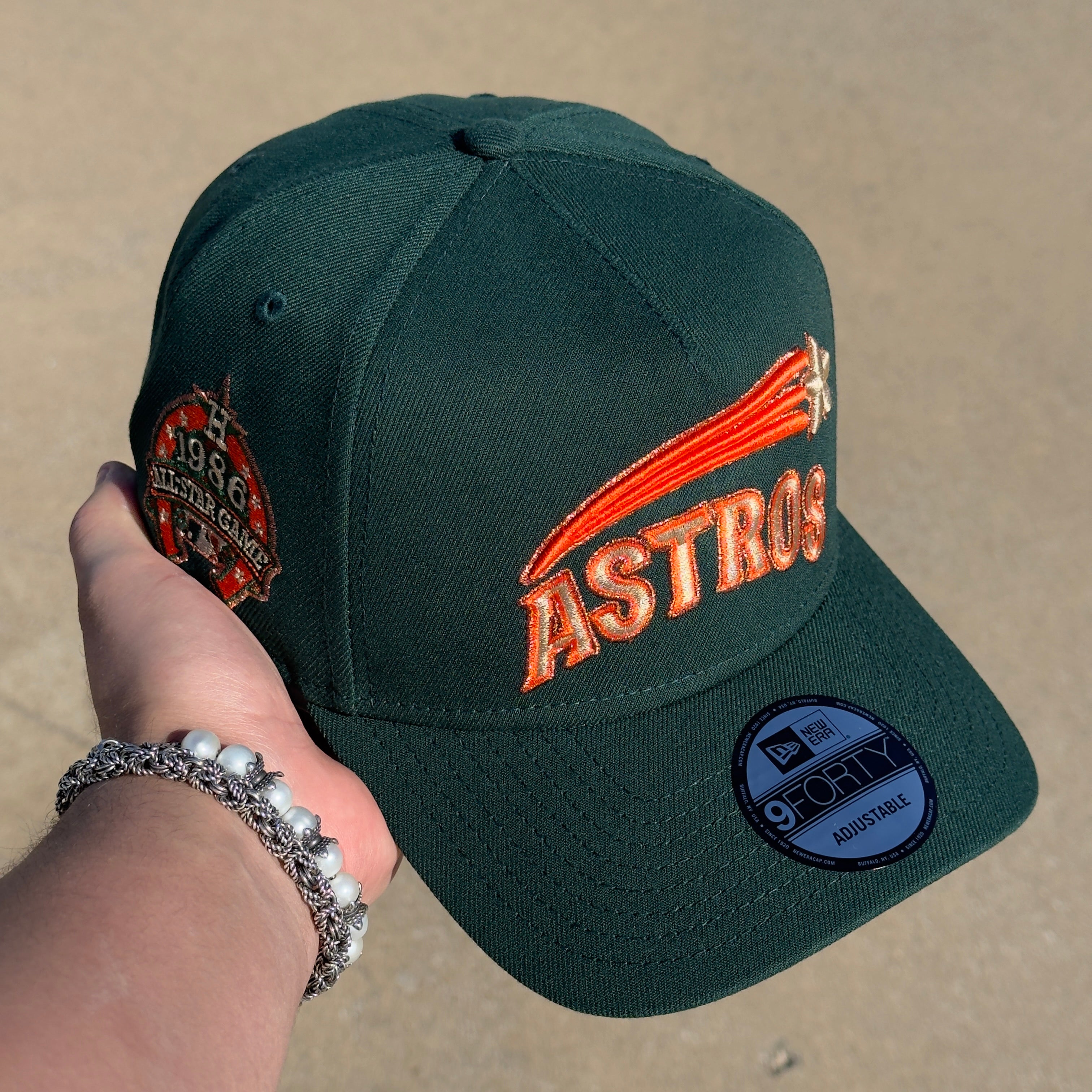 Green Houston Astros 1986 All Star Game New Era Adjustable One Size 9Forty
