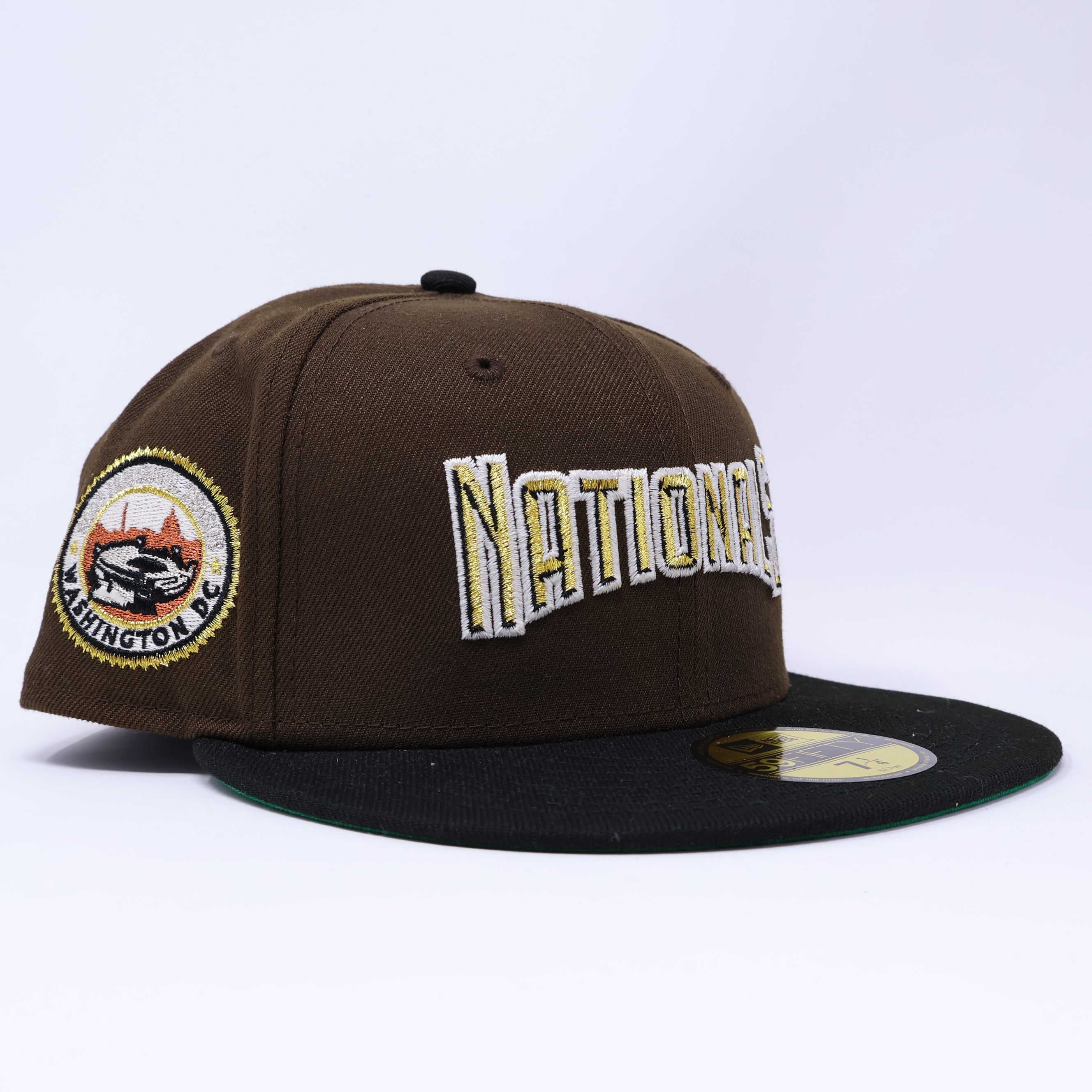 NWT 1/4 Brown Washington Nationals 2008 Inaugural 59fifty New Era Fitted Hat Cap