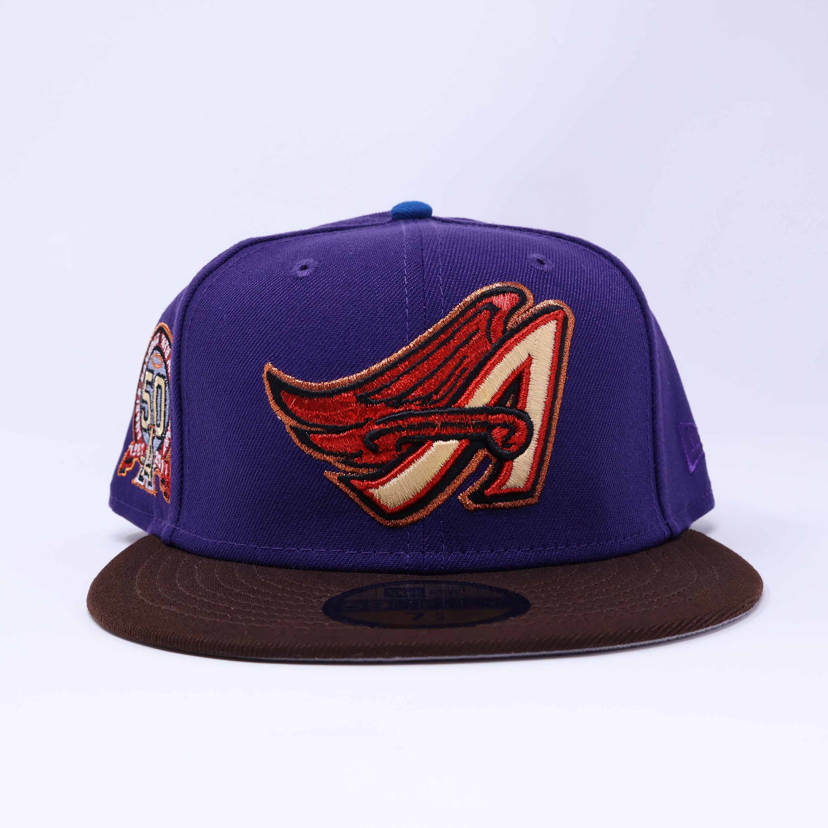 NWT 5/8 Purple Los Angeles Angels 50th Anniversary 59fifty New Era Fitted Hat Cap