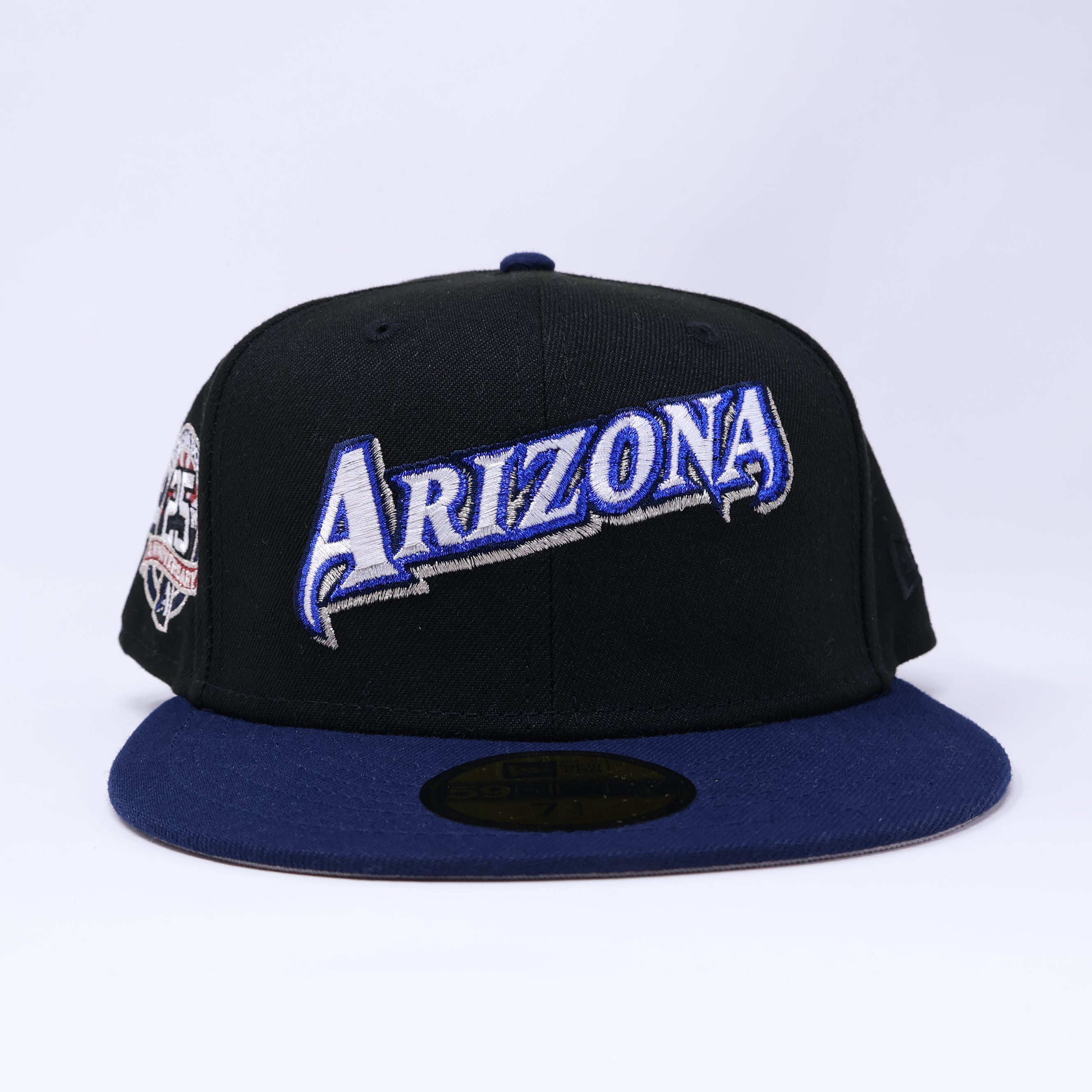 NWT 3/4 Black Arizona Diamondbacks 25th Anniversary 59fifty New Era Fitted Hat Cap