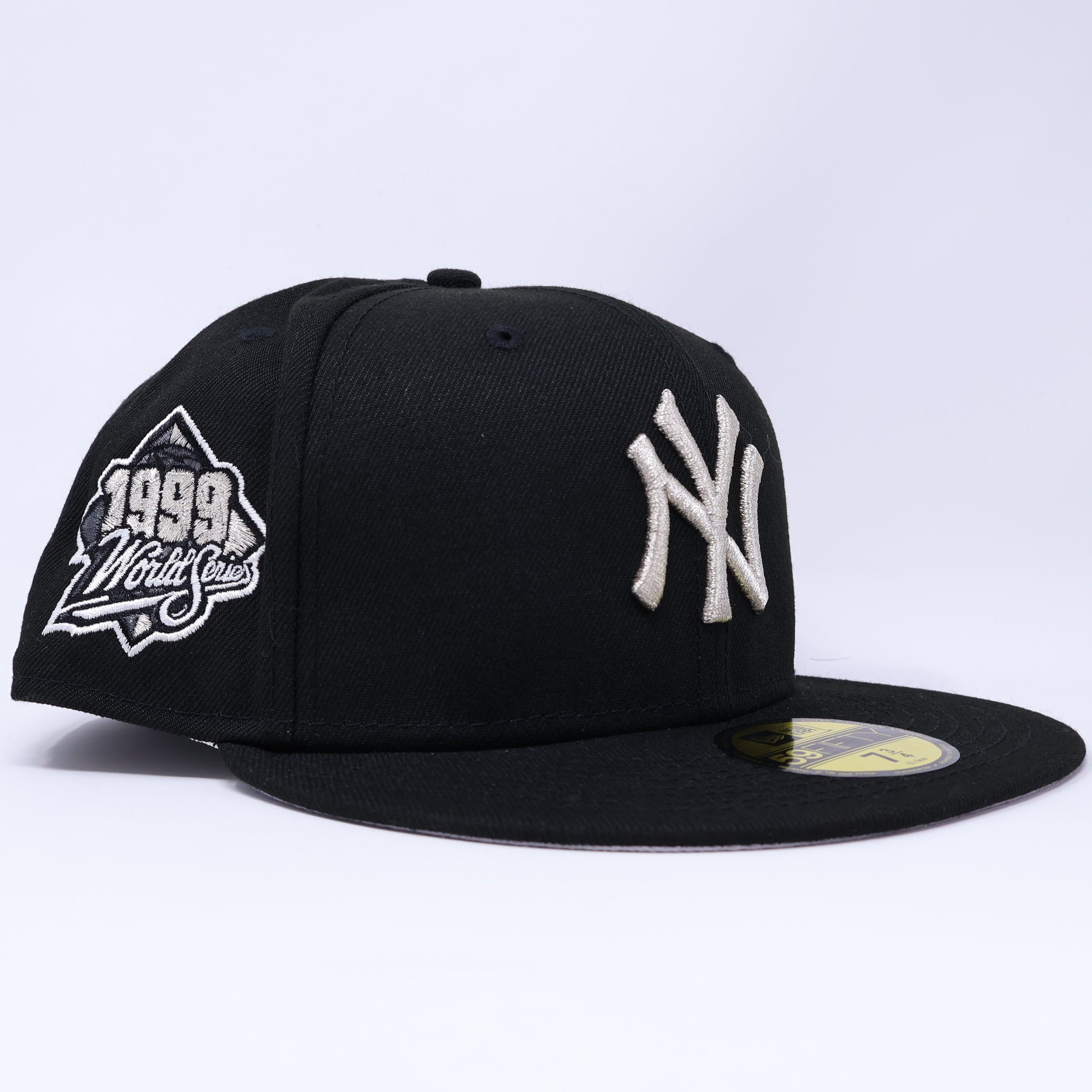 NWT 3/4 Black New York Yankees 1999 World Series 59fifty New Era Fitted Hat Cap