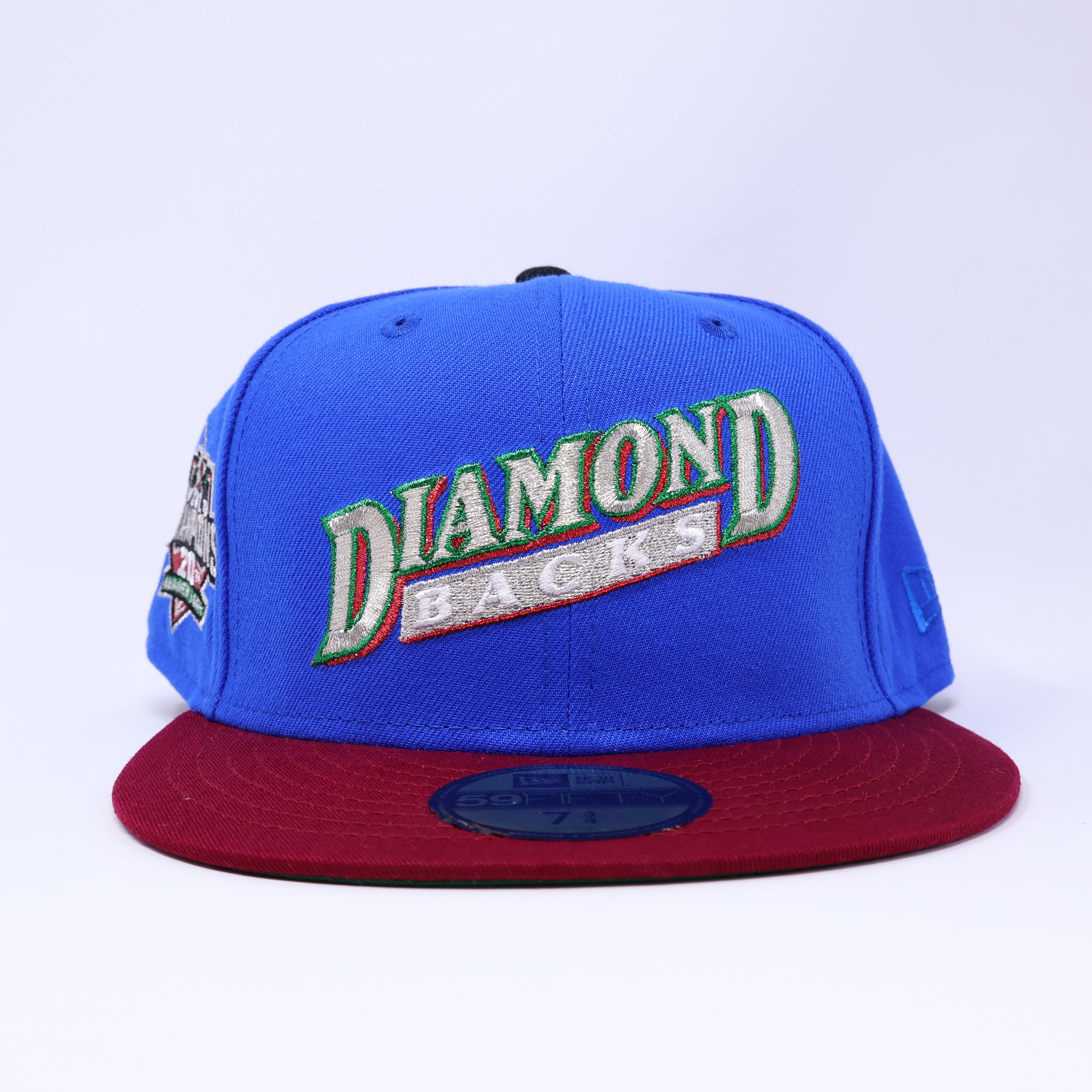 NWT 3/4 Blue Arizona Diamondbacks 20th Anniversary 59fifty New Era Fitted Hat Cap