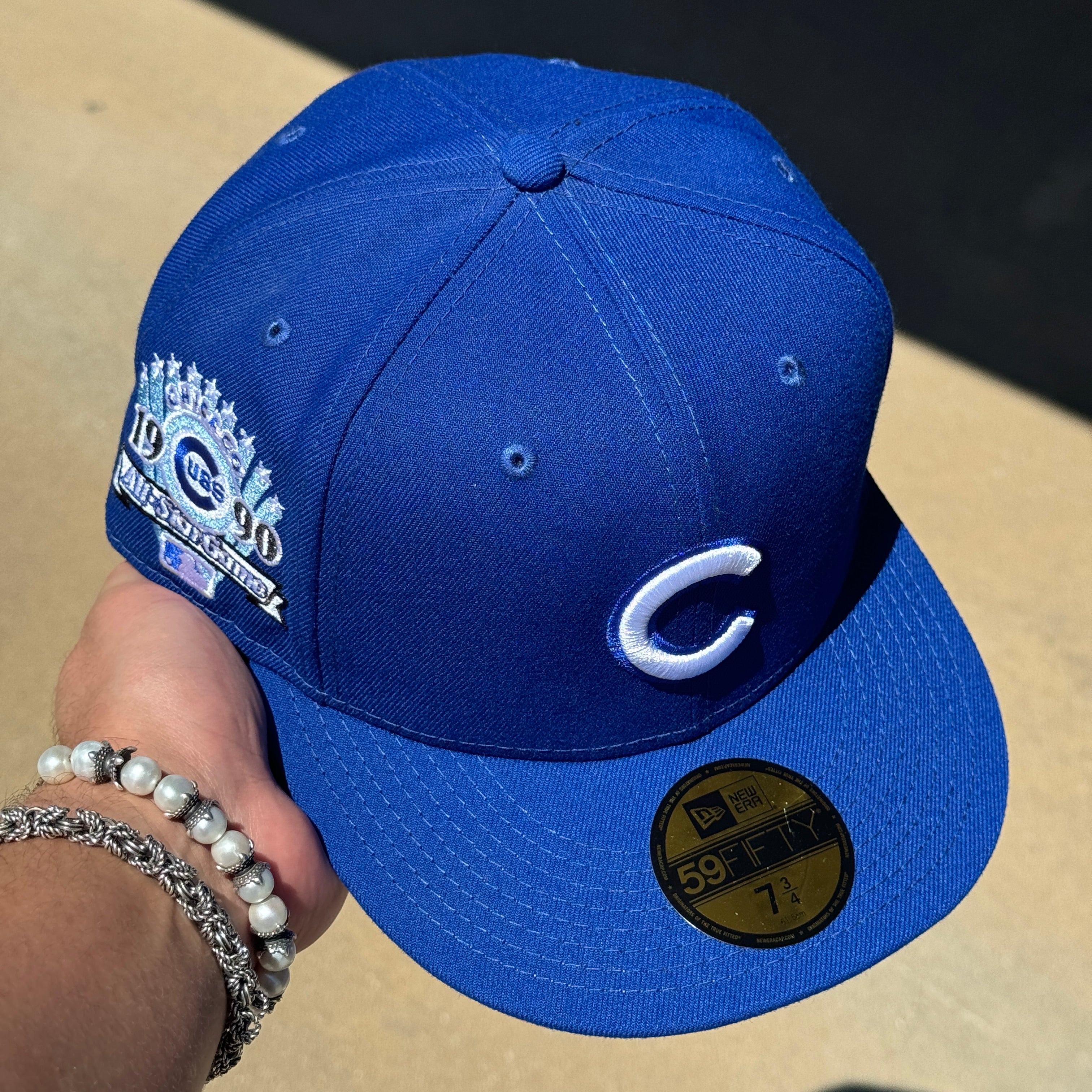 NEW 3/4 Blue Chicago Cubs 1990 All Star Game 59fifty New Era Fitted Hat Cap