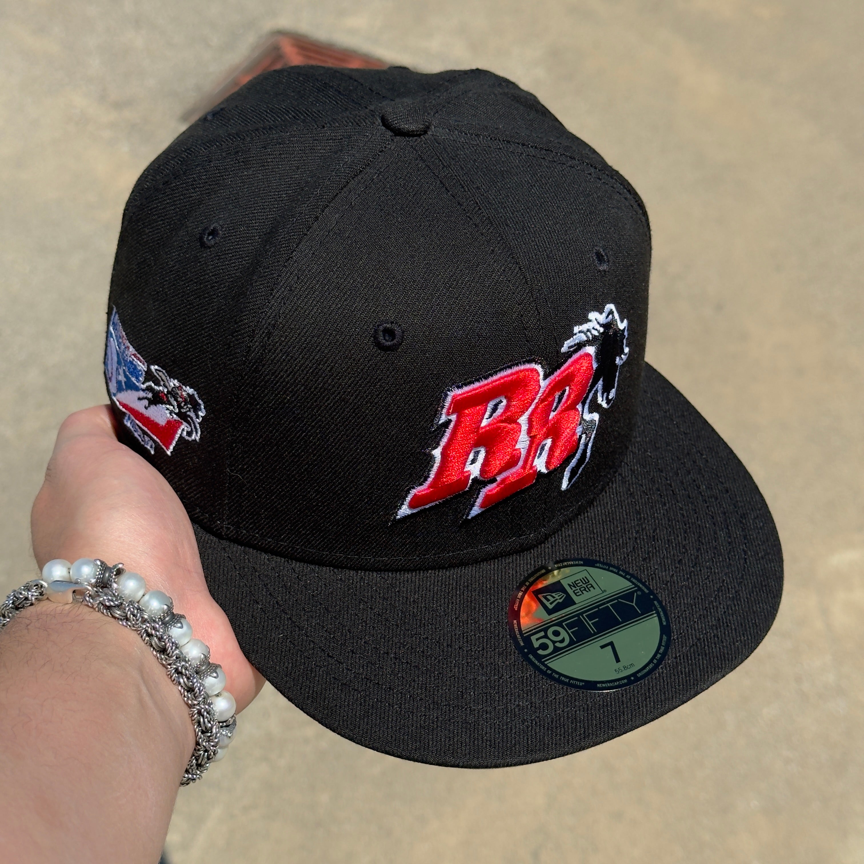 Size 7 NEW Black Dallas Texas Rangers Rough Riders 59fifty New Era Fit ...