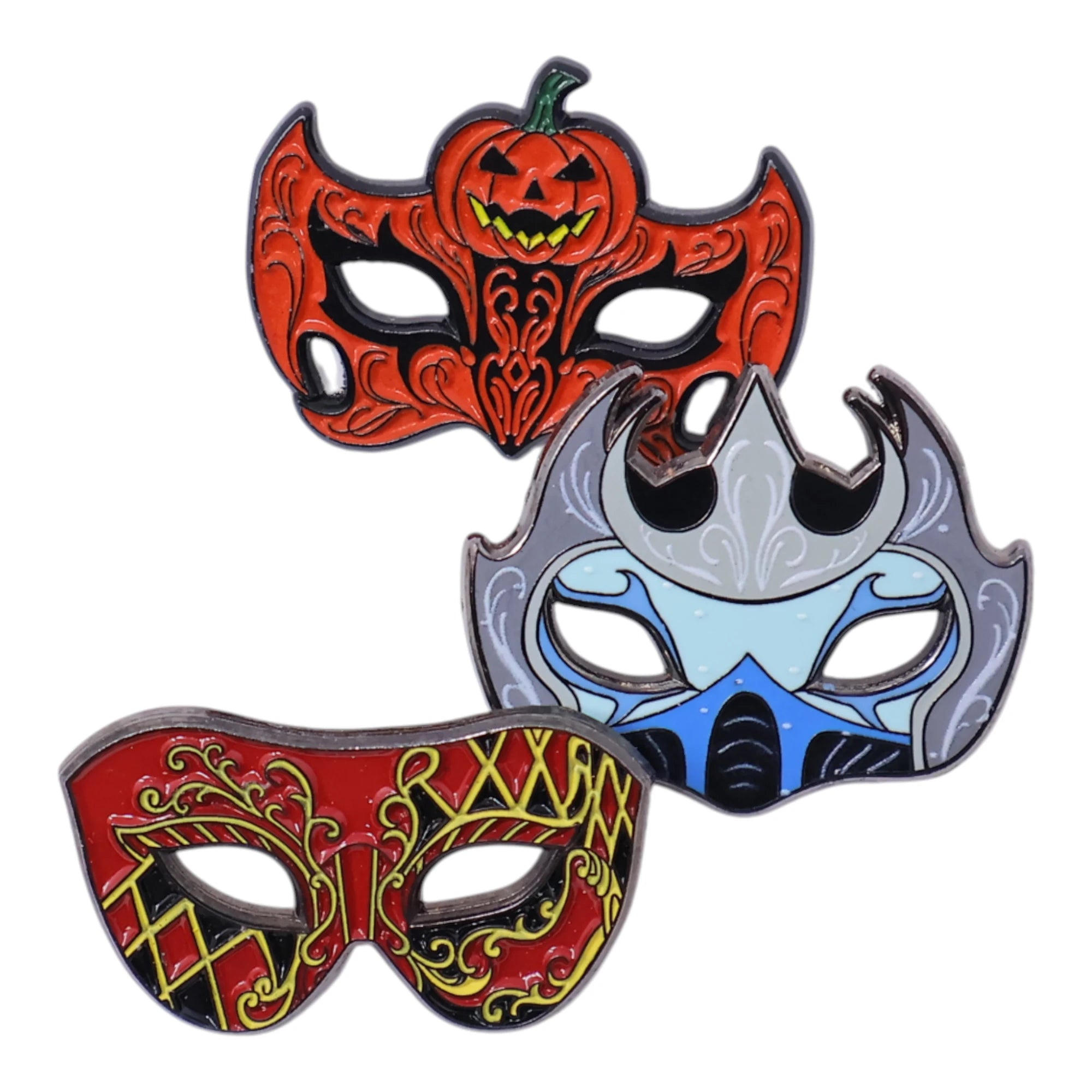 Ornamental Masks Graphic Pin