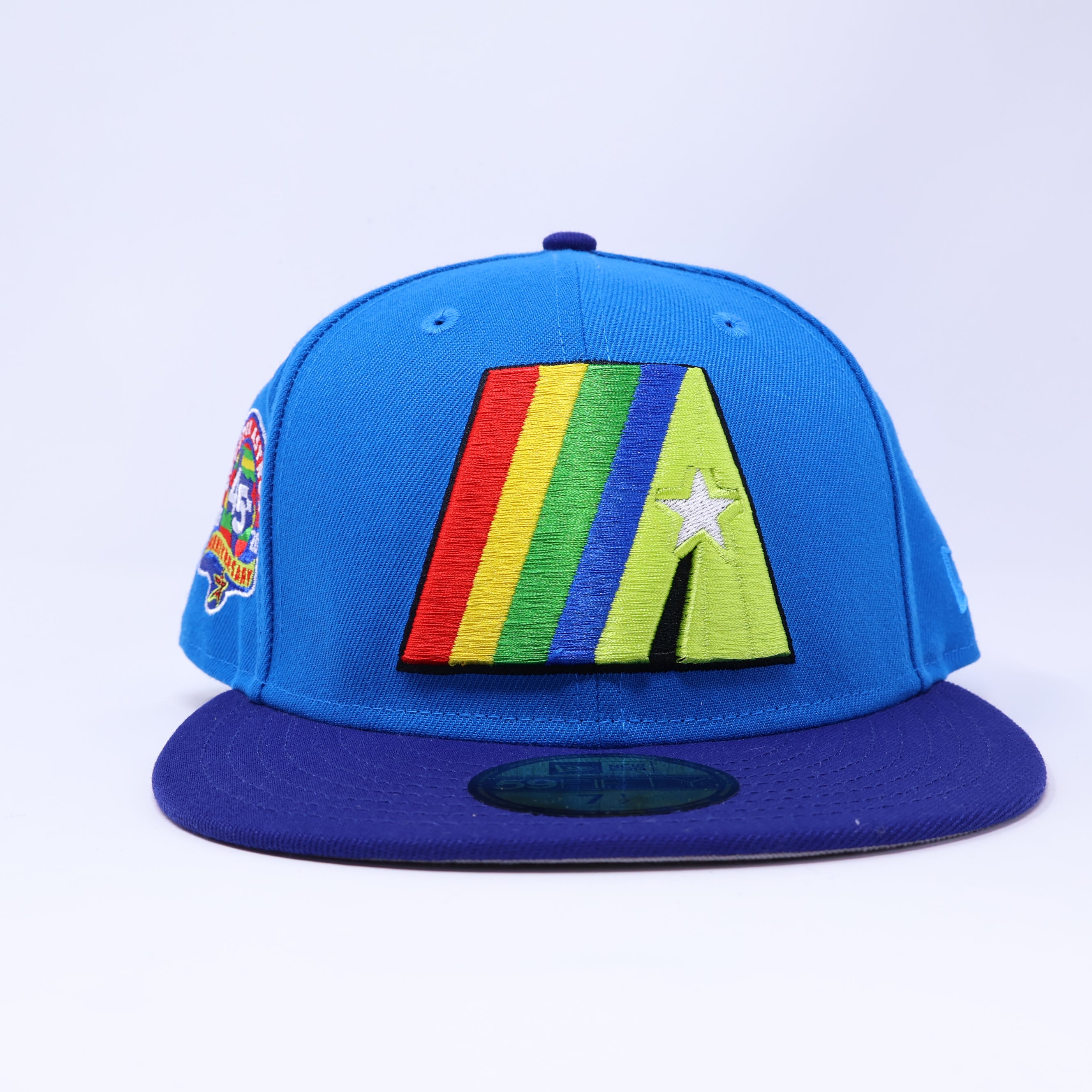 NWT 1/2 Blue Houston Astros Prototype 45th Anniversary 59fifty New Era Fitted Hat Cap