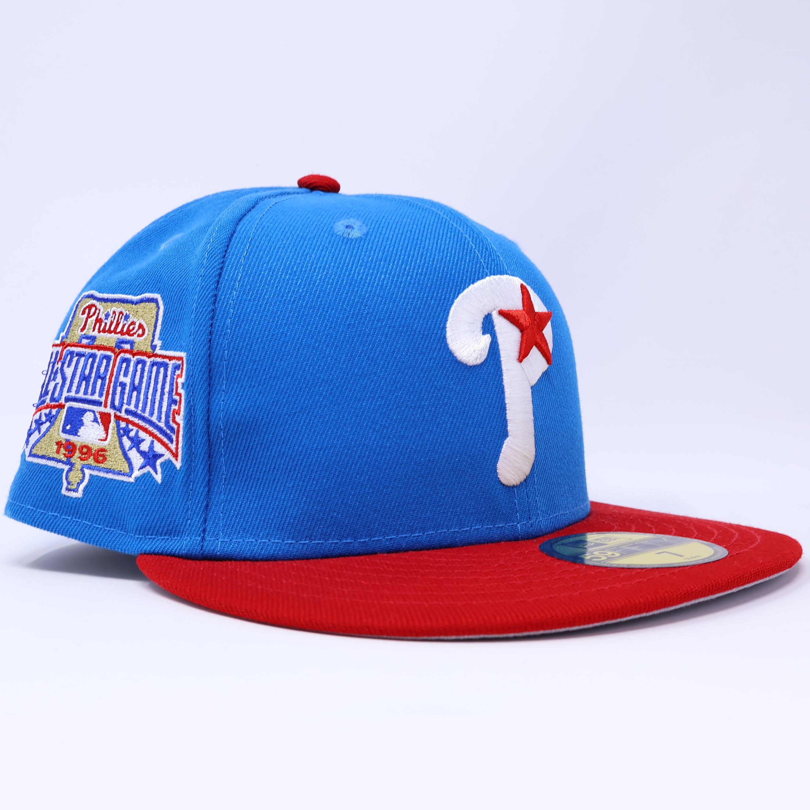 NEW 7 Blue Philadelphia Phillies 1996 All Star Game 59fifty New Era Fitted Hat Cap
