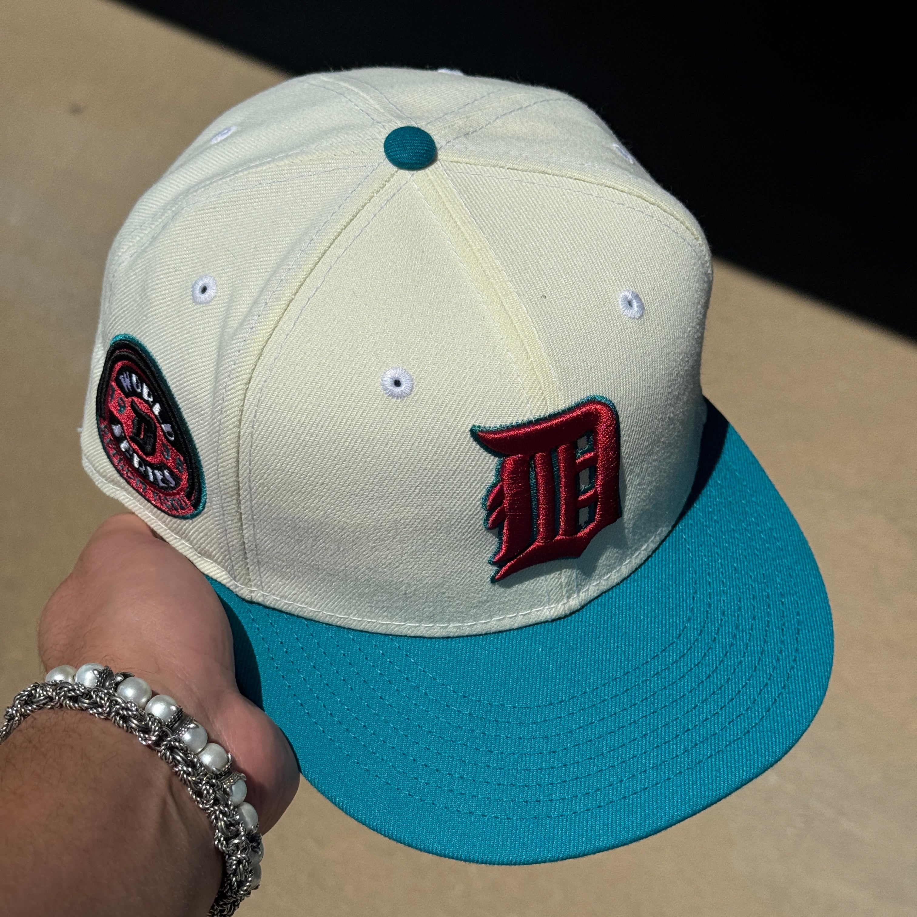 USED 5/8 Chrome Detroit Tigers 1935 World Series 59fifty New Era Fitted Hat Cap