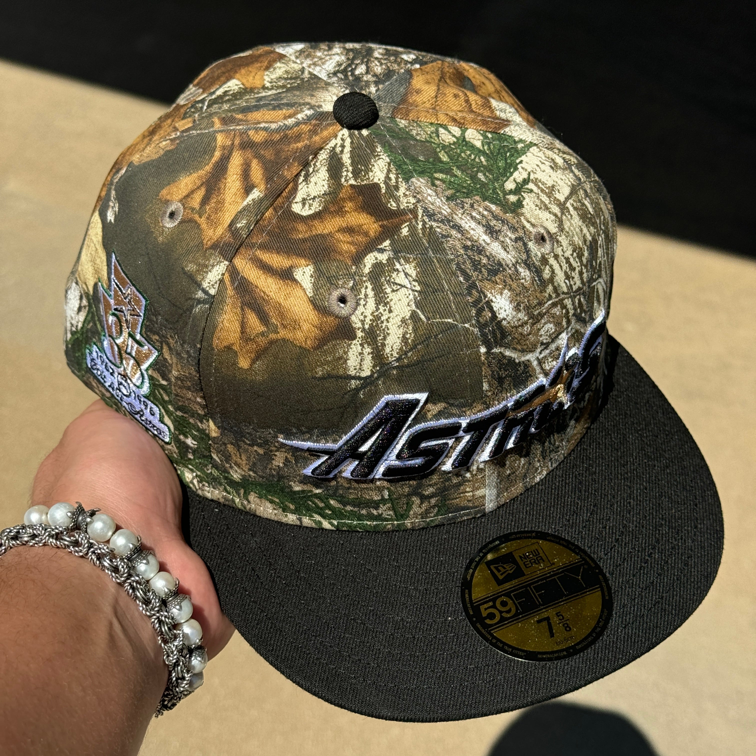 NEW 5/8 Camo Realtree Houston Astros 35th Anniversary 59fifty New Era Fitted Hat Cap