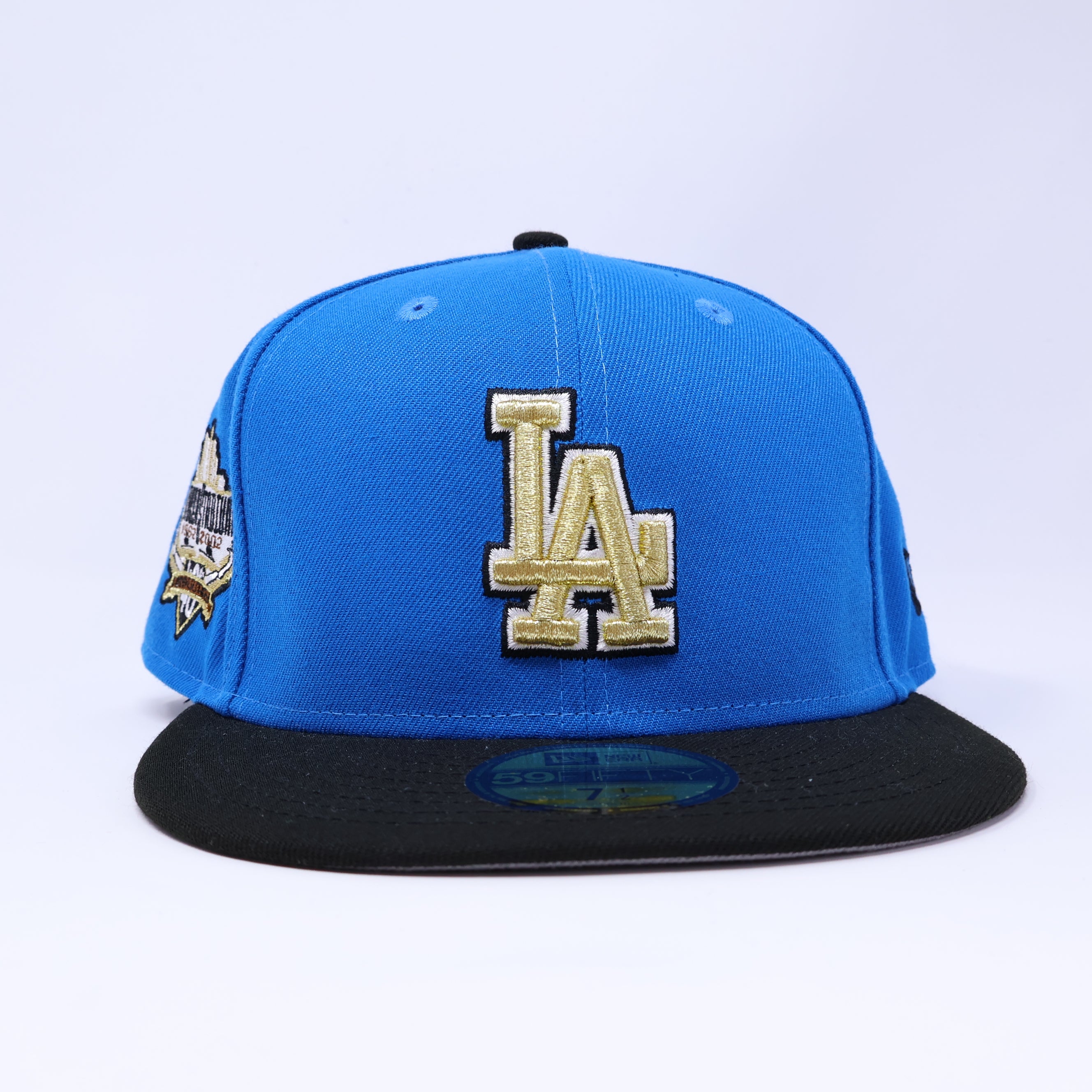NEW 1/2 Blue Los Angeles Dodgers 40th Anniversary 59fifty New Era Fitted Hat Cap