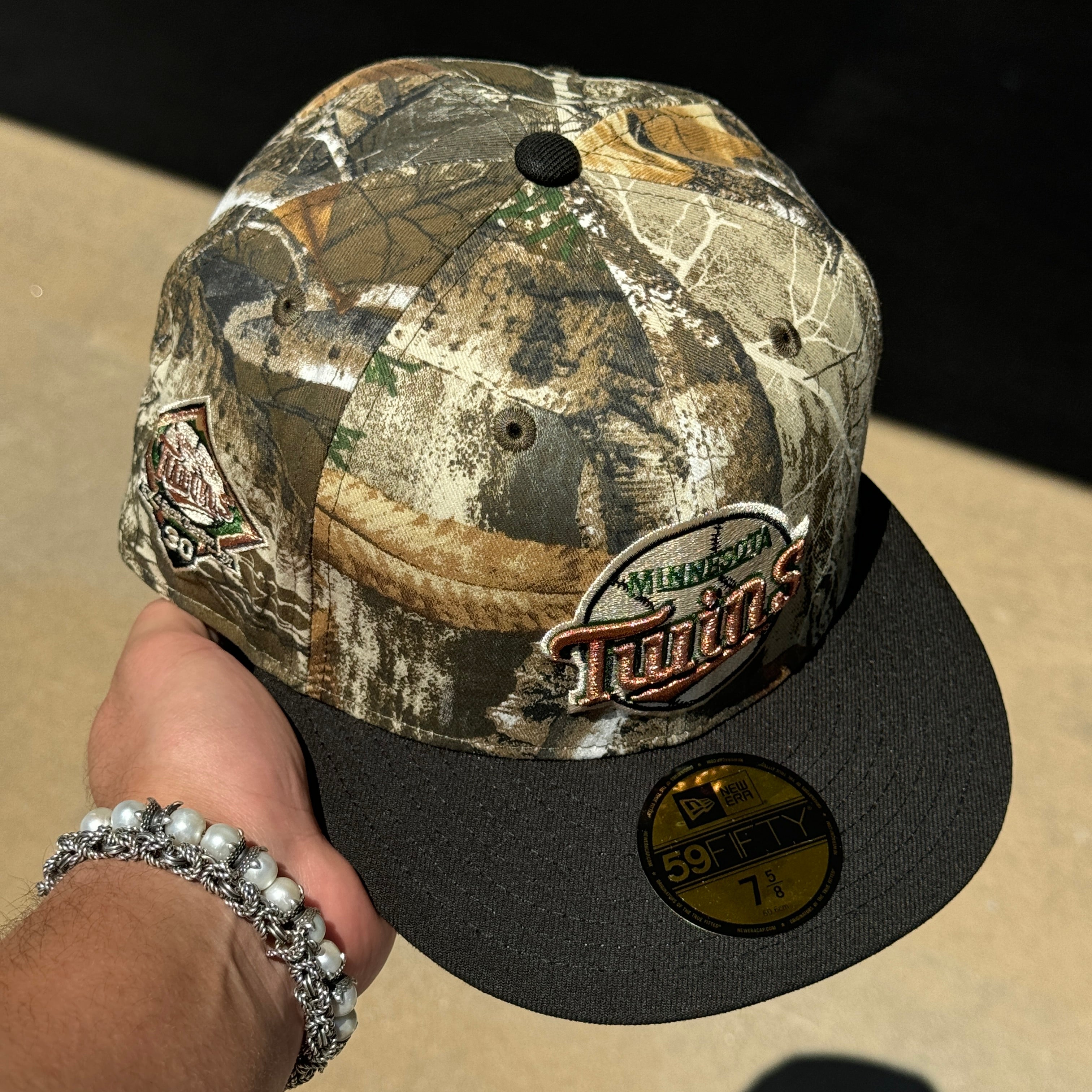 NEW 5/8 Camo Realtree Minnesota Twins 30th Anniversary 59fifty New Era Fitted Hat Cap