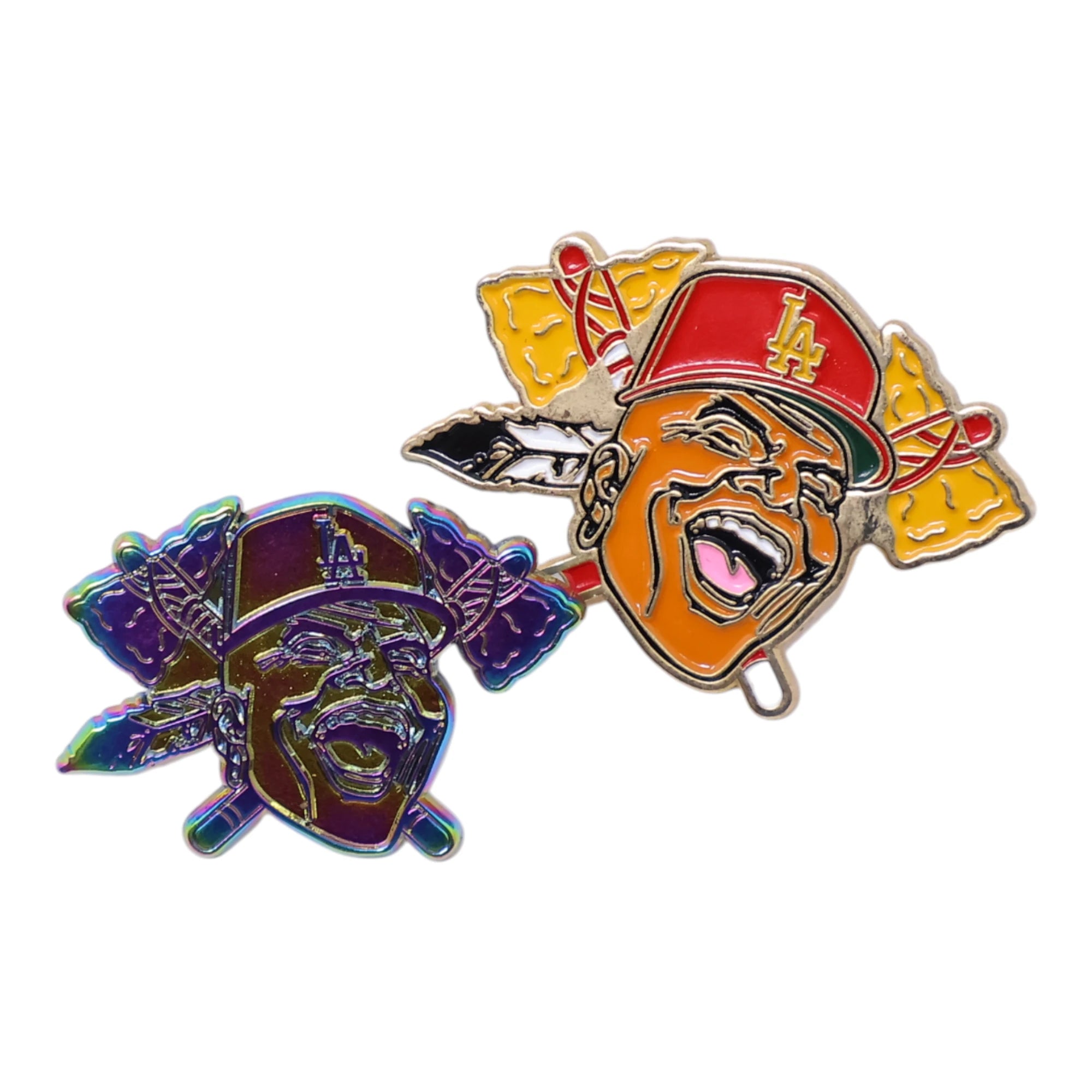 Atlanta Braves Tomahawk & LA Dodgers Graphic Pin
