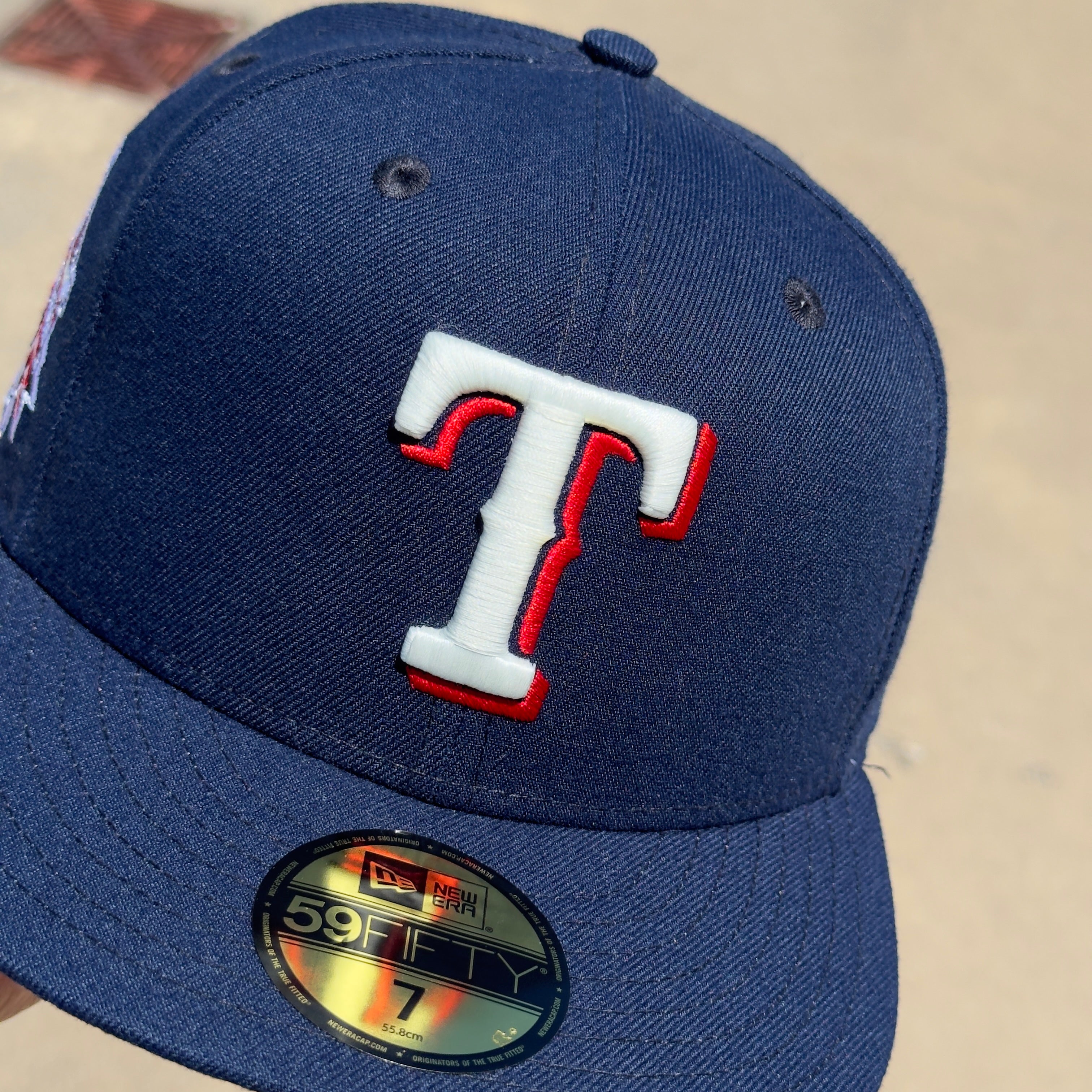 Size 7 NEW Blue Yellow Texas Rangers 1995 All Star Game 59fifty New Era Fitted Cap