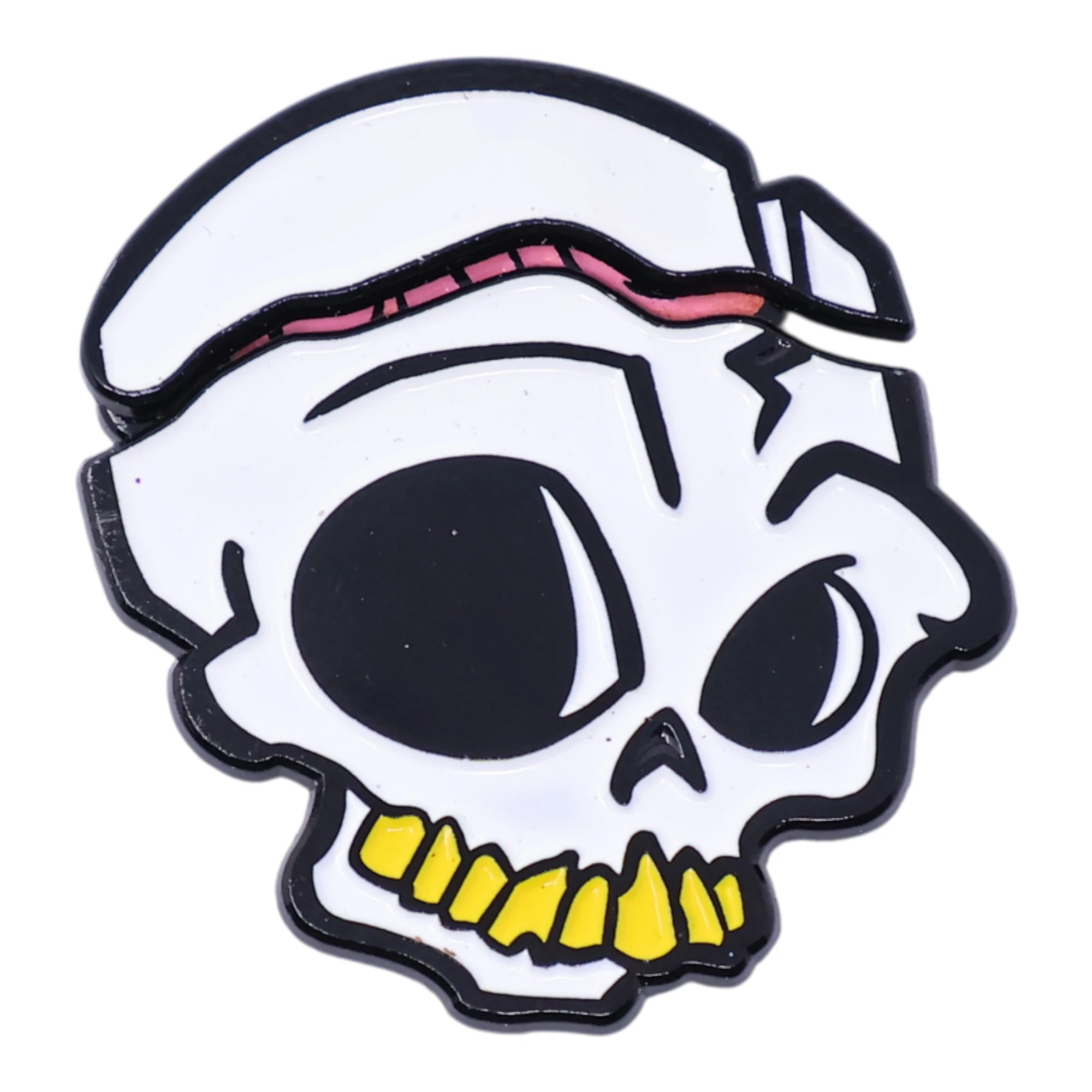 Skull with exposed brain (Mechanical) Graphic Pin